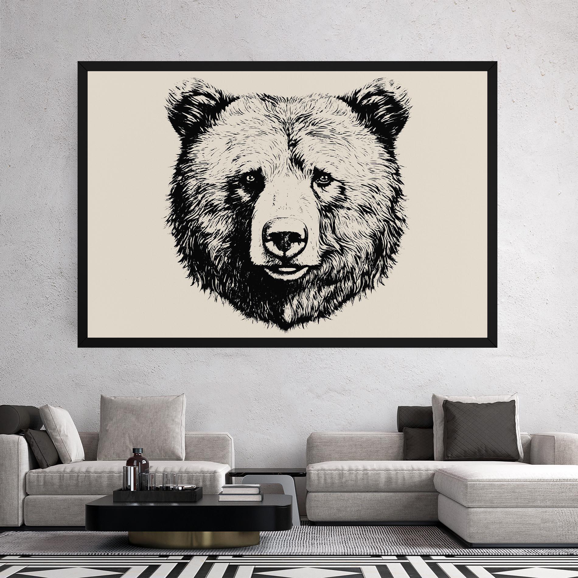 Leinwandbild Cream Head Bear mockup 2