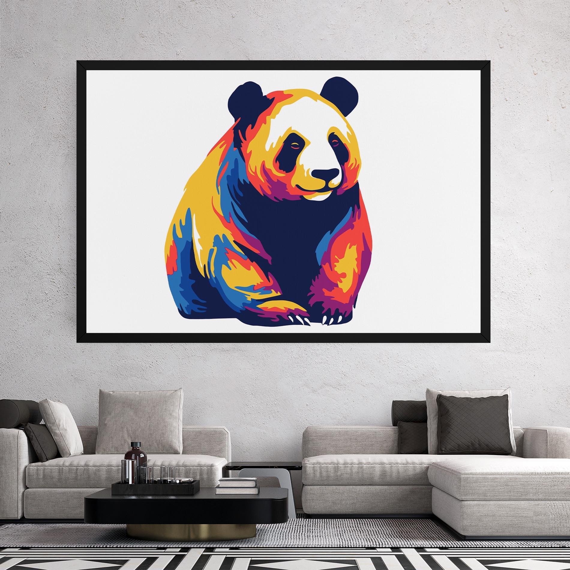 Leinwandbild Cute Panda mockup 2