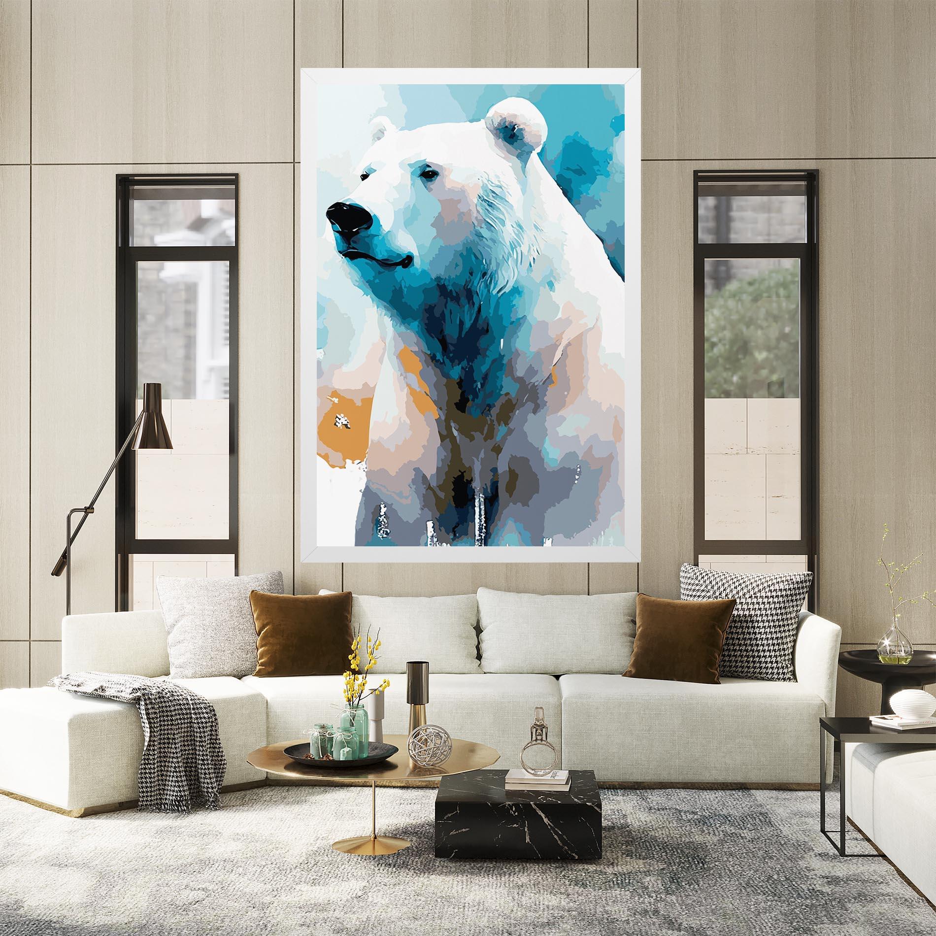 Leinwandbild Beautiful Icebear mockup 2