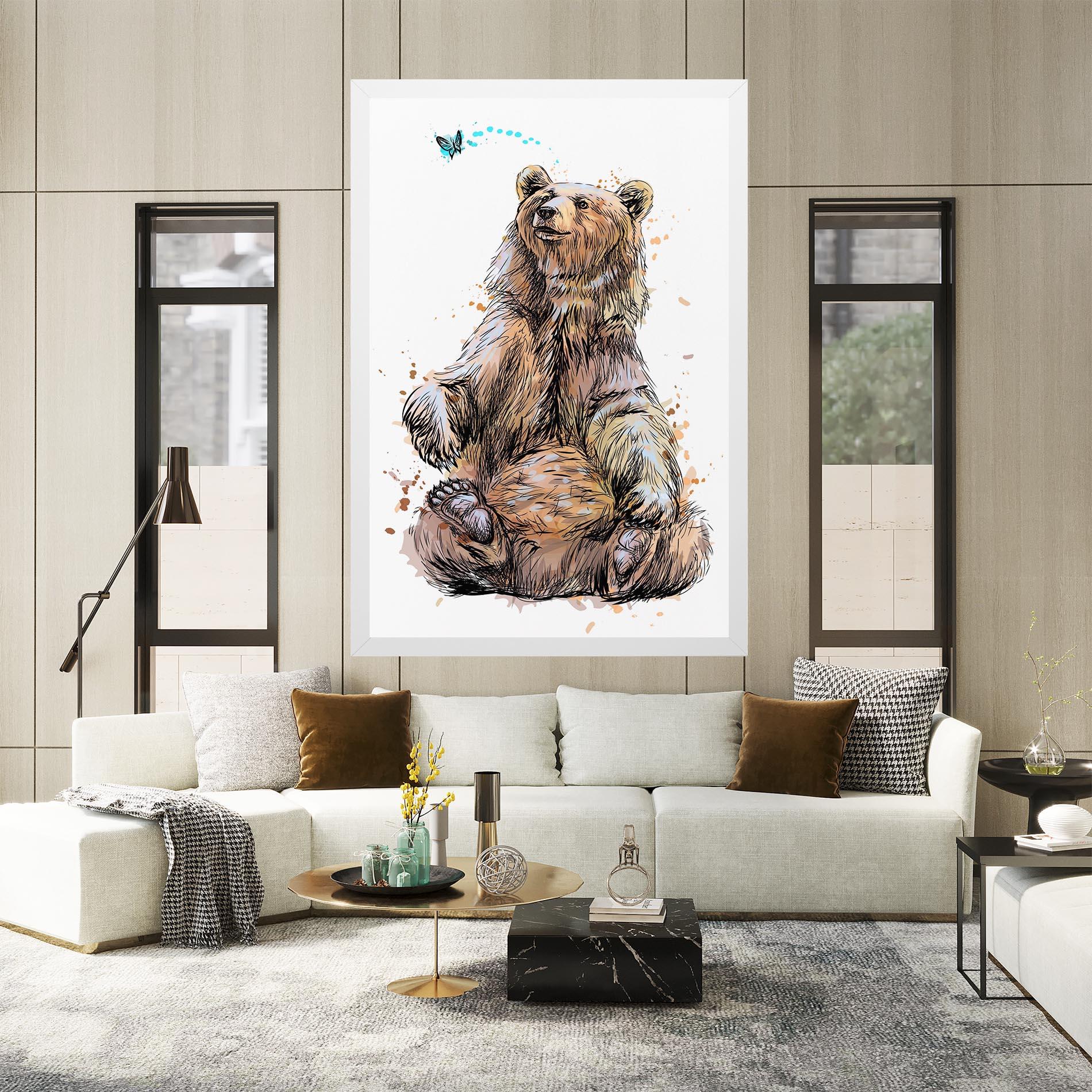 Leinwandbild Butterfly Bear mockup 2