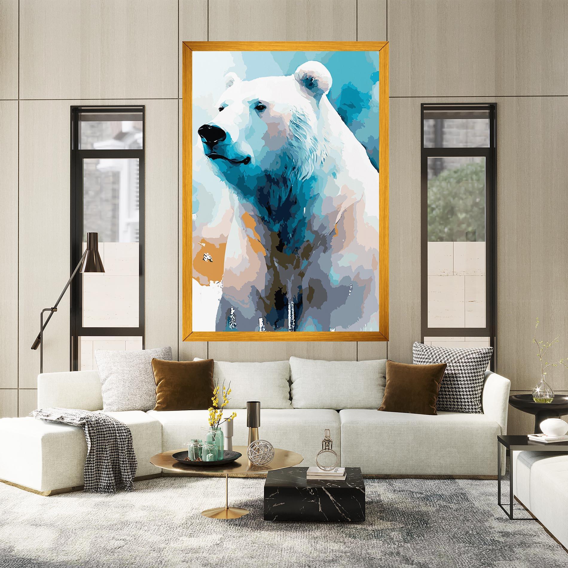 Leinwandbild Beautiful Icebear mockup 2