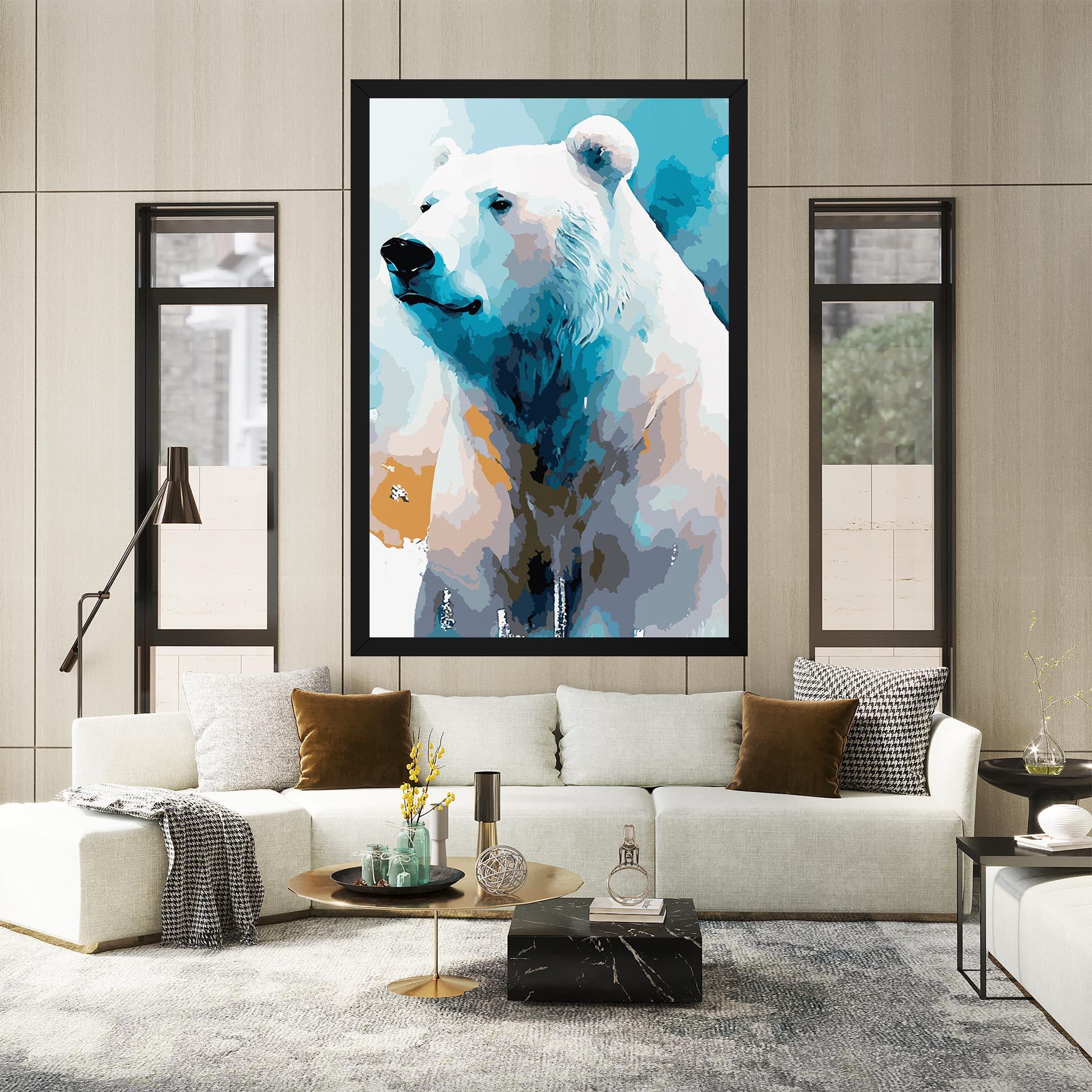 Leinwandbild Beautiful Icebear mockup 2