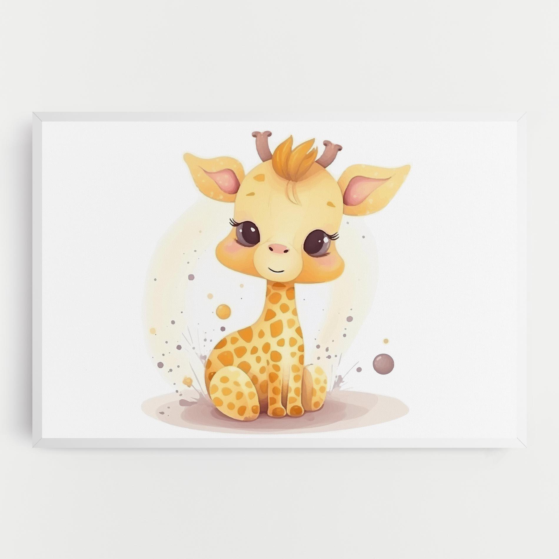 Leinwandbild Adorable Giraffe mockup 0