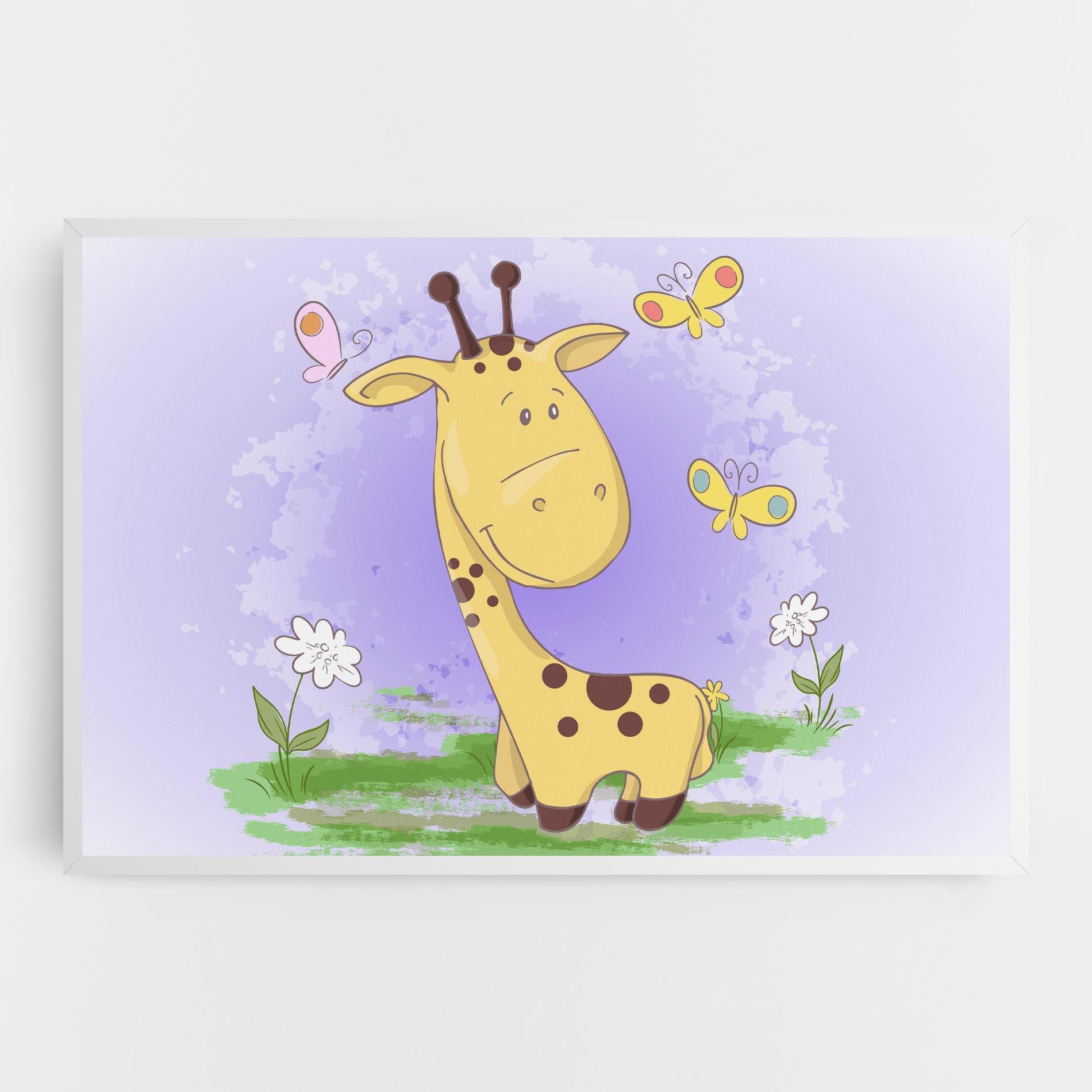 Leinwandbild Cute Giraffe mockup 0