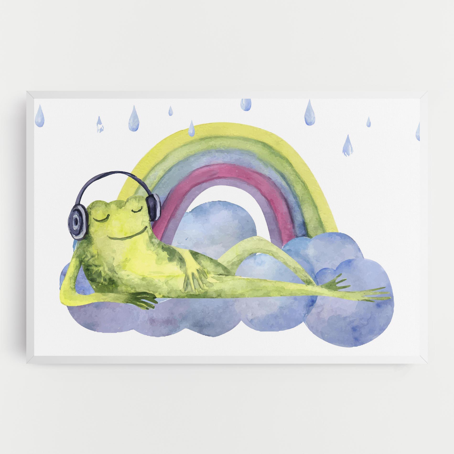 Leinwandbild Rainbow Frog mockup 0