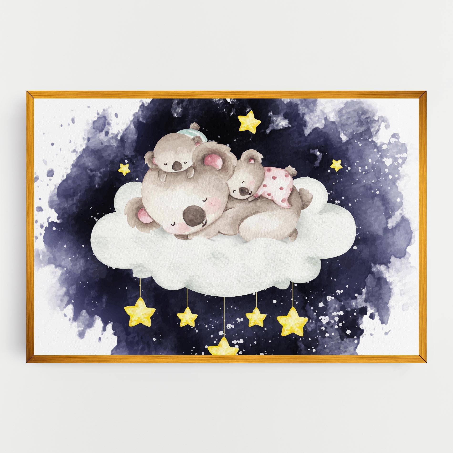 Leinwandbild Baby Koala Sleeping mockup 0