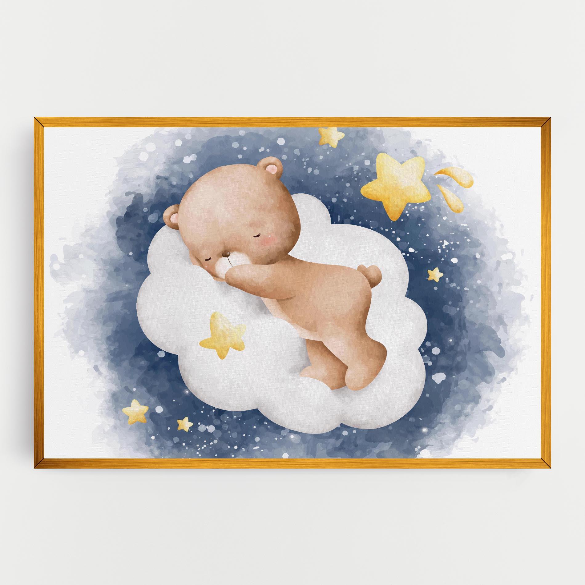 Leinwandbild Bear Cloud Sleep mockup 0