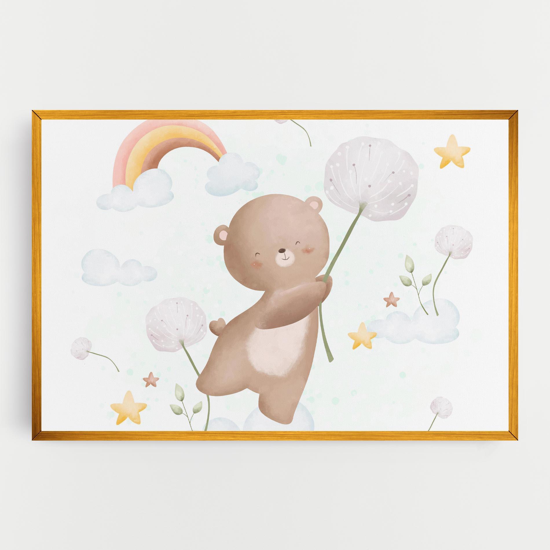 Leinwandbild Bear Rainbow Art mockup 0