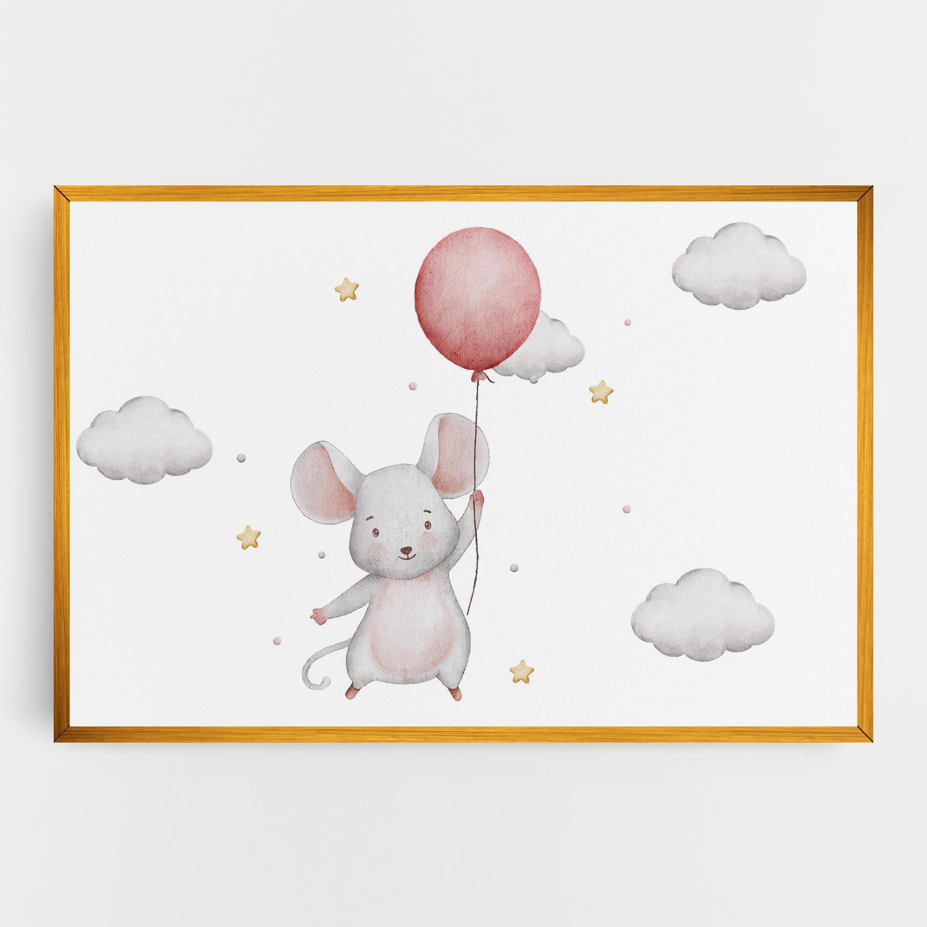 Leinwandbild Mouse Balloon mockup 0