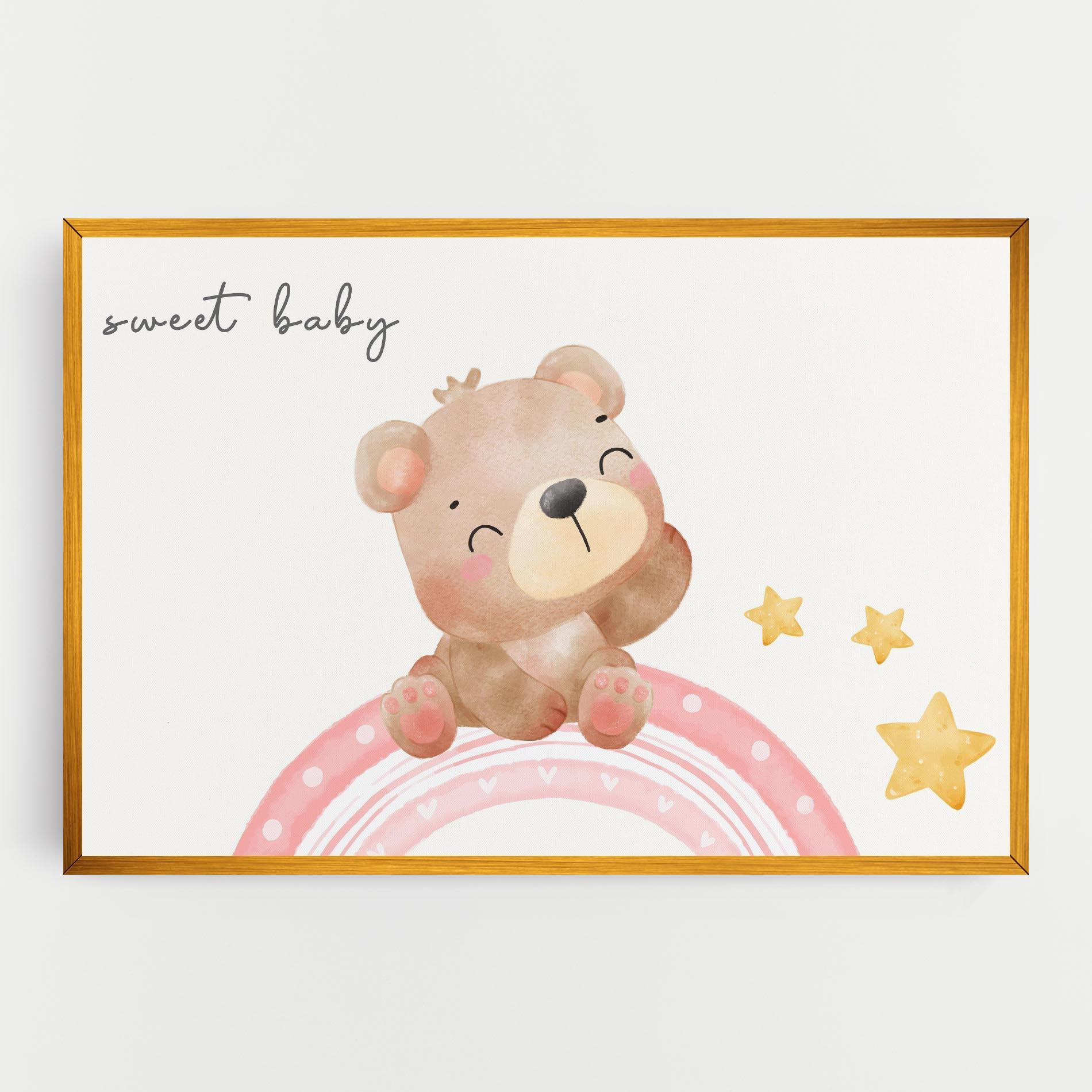 Leinwandbild Sweet Baby Bear mockup 0