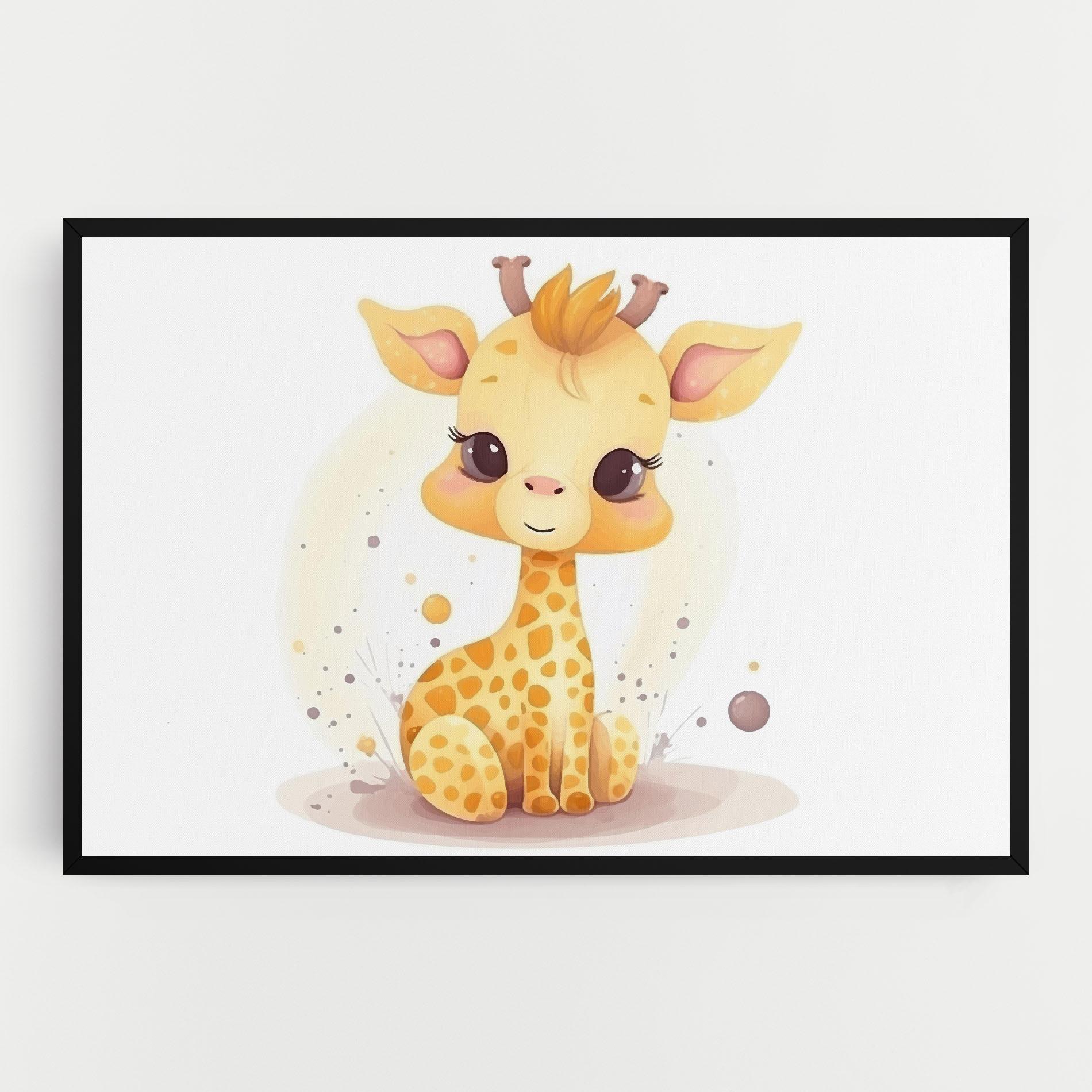 Leinwandbild Adorable Giraffe mockup 0