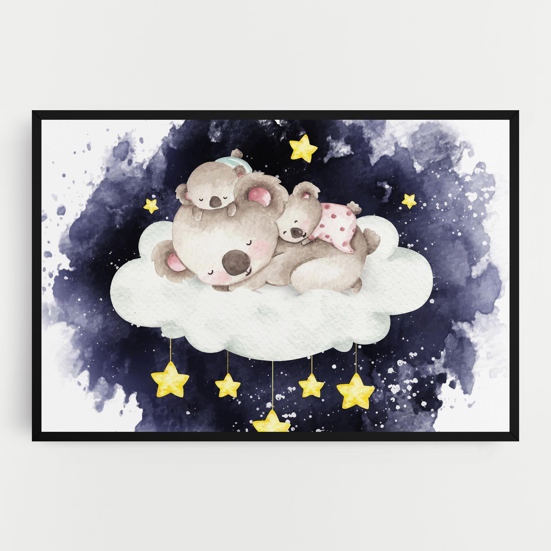 Leinwandbild Baby Koala Sleeping mockup 0