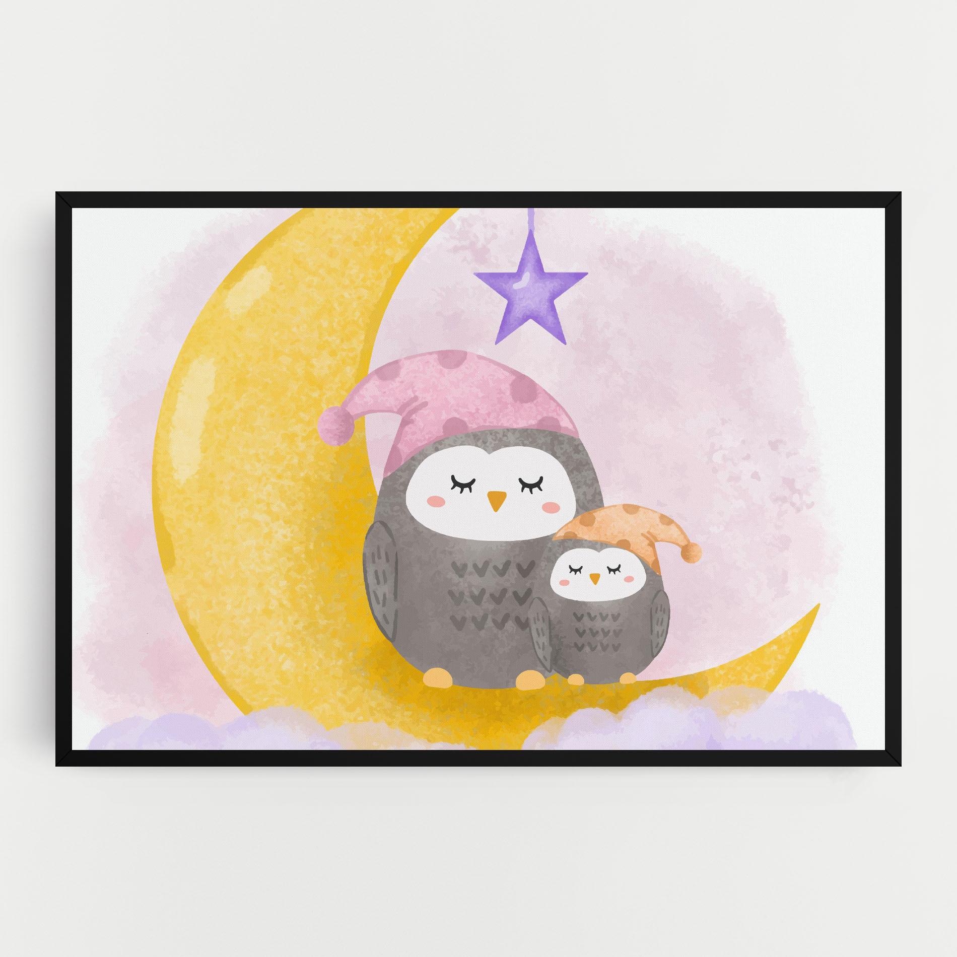 Leinwandbild Baby Owl mockup 0