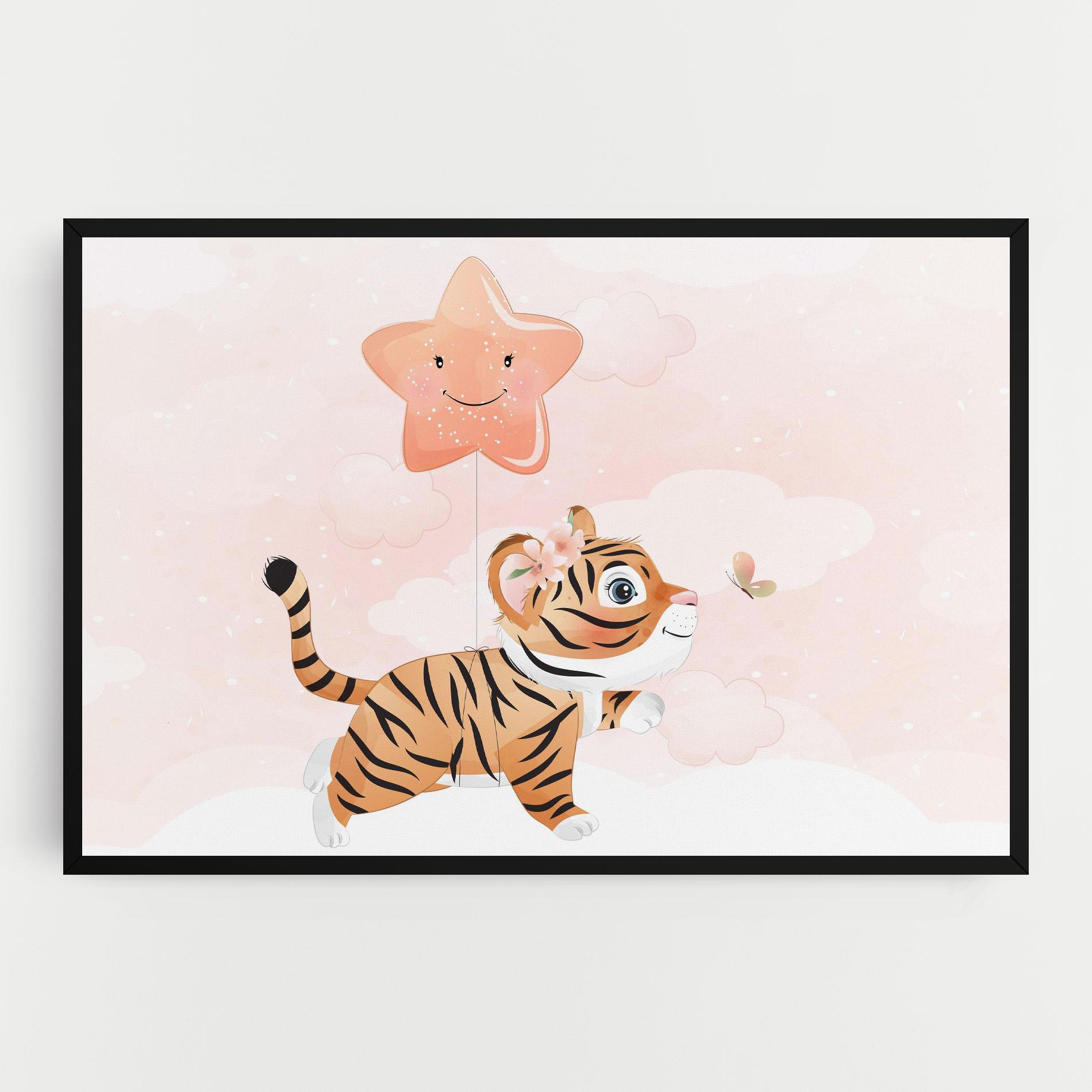Leinwandbild Baby Tiger Art mockup 0