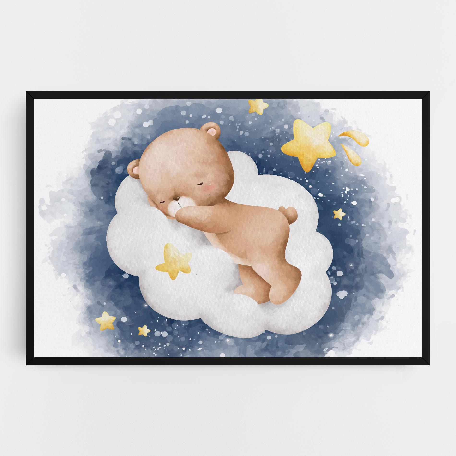 Leinwandbild Bear Cloud Sleep mockup 0