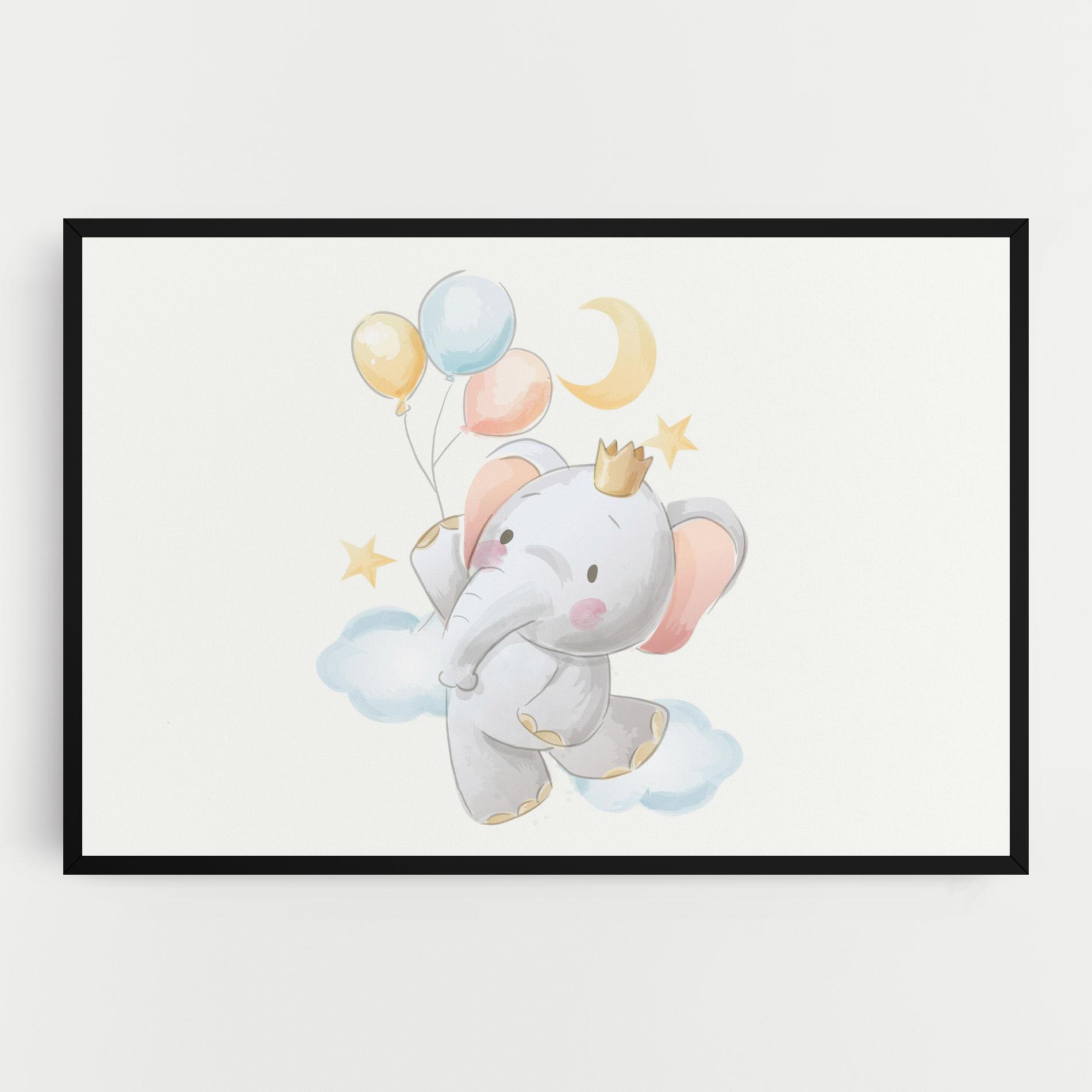Leinwandbild Elephant Flying mockup 0