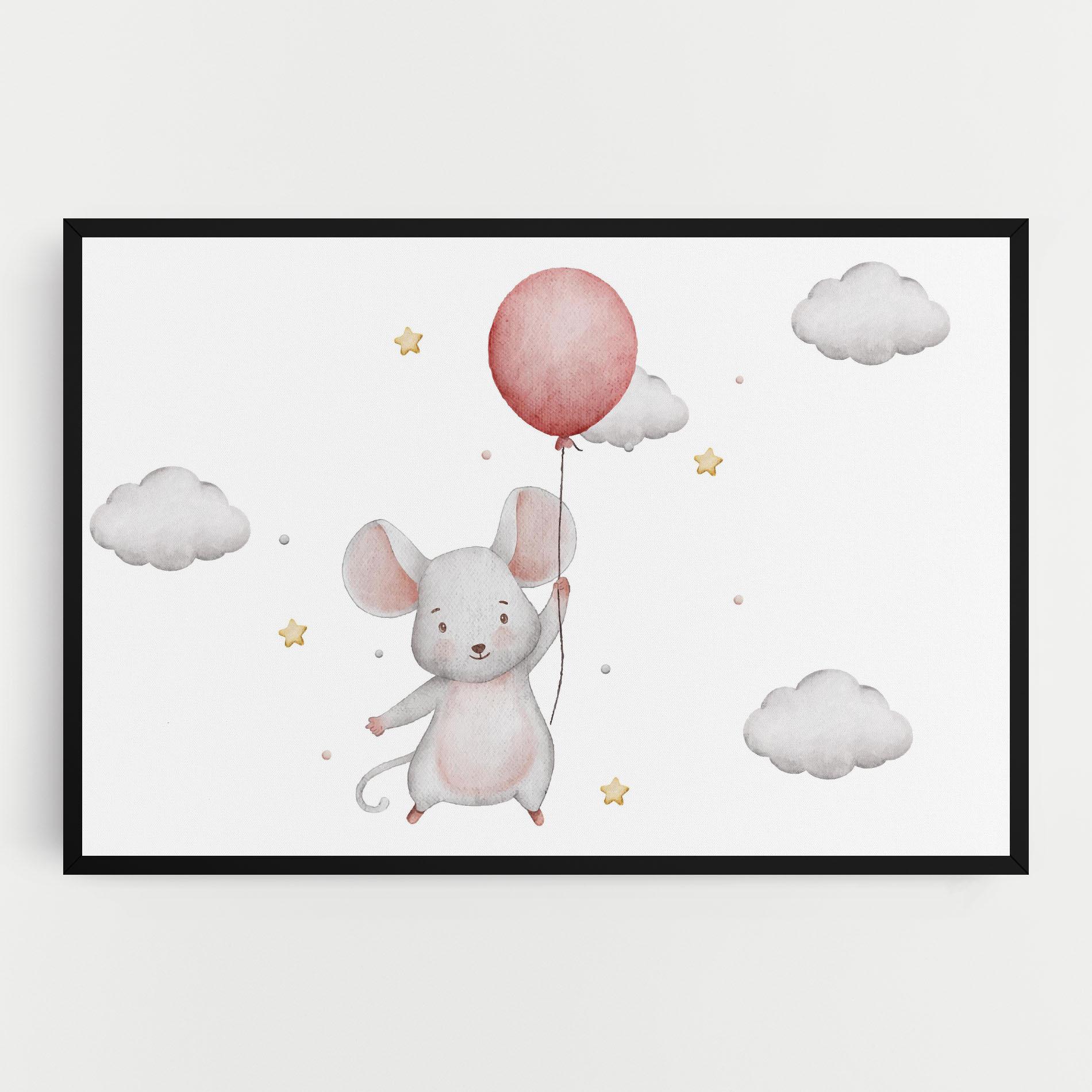 Leinwandbild Mouse Balloon mockup 0