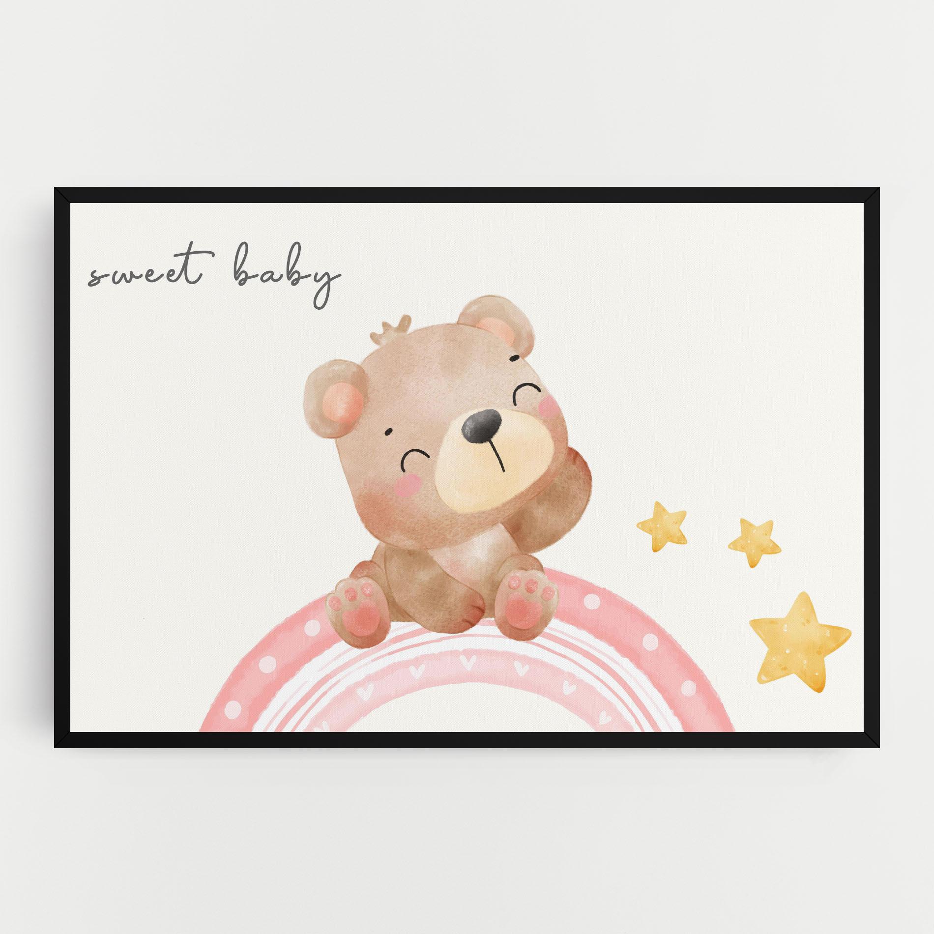 Leinwandbild Sweet Baby Bear mockup 0