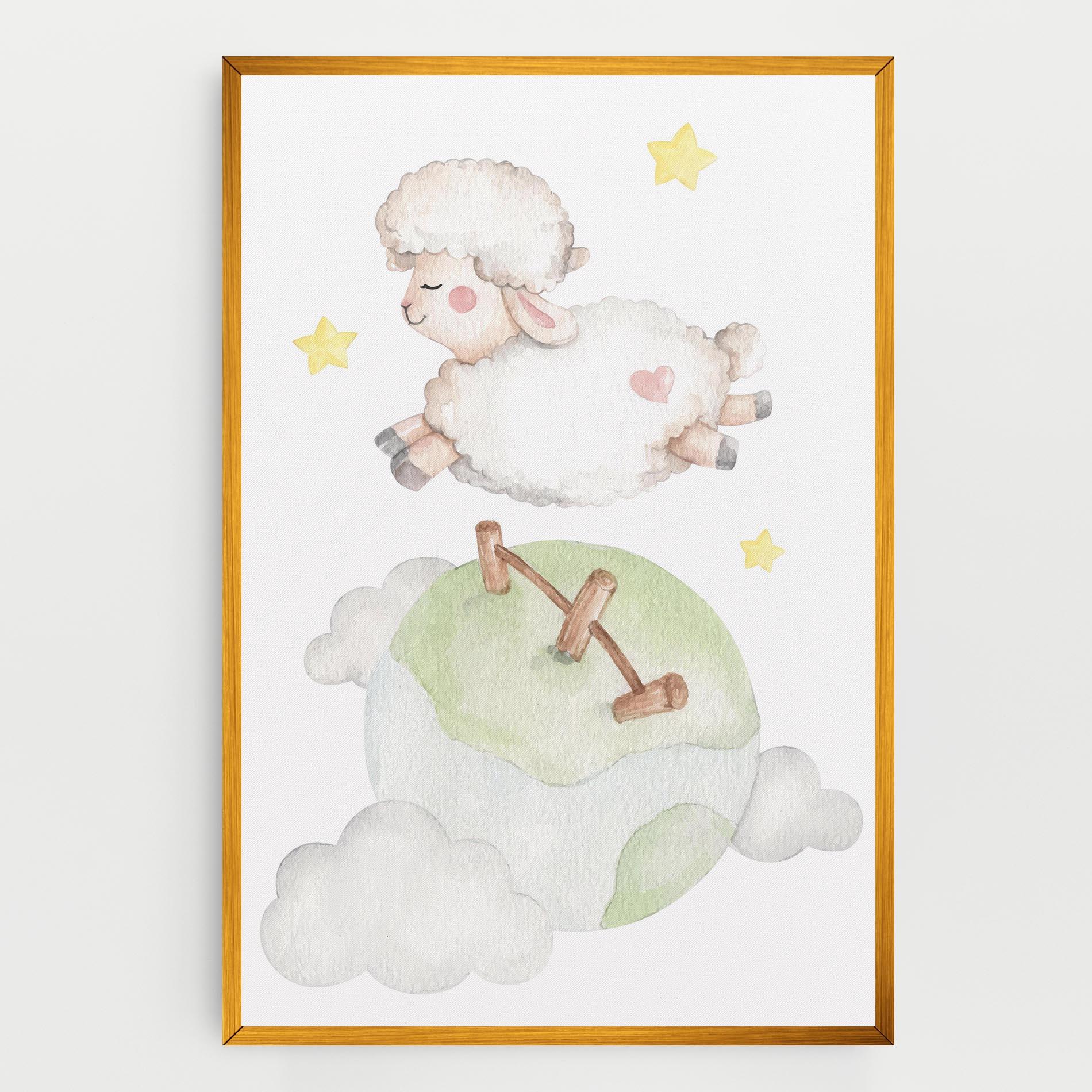 Leinwandbild Sheep Jump mockup 0
