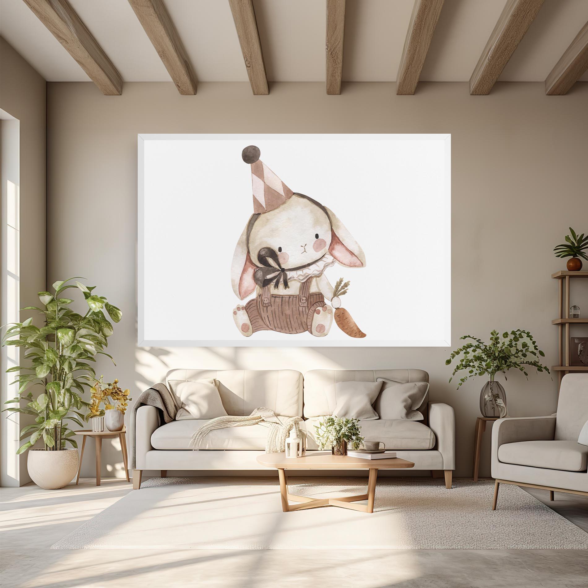 Leinwandbild Baby Brown Rabbit mockup 6