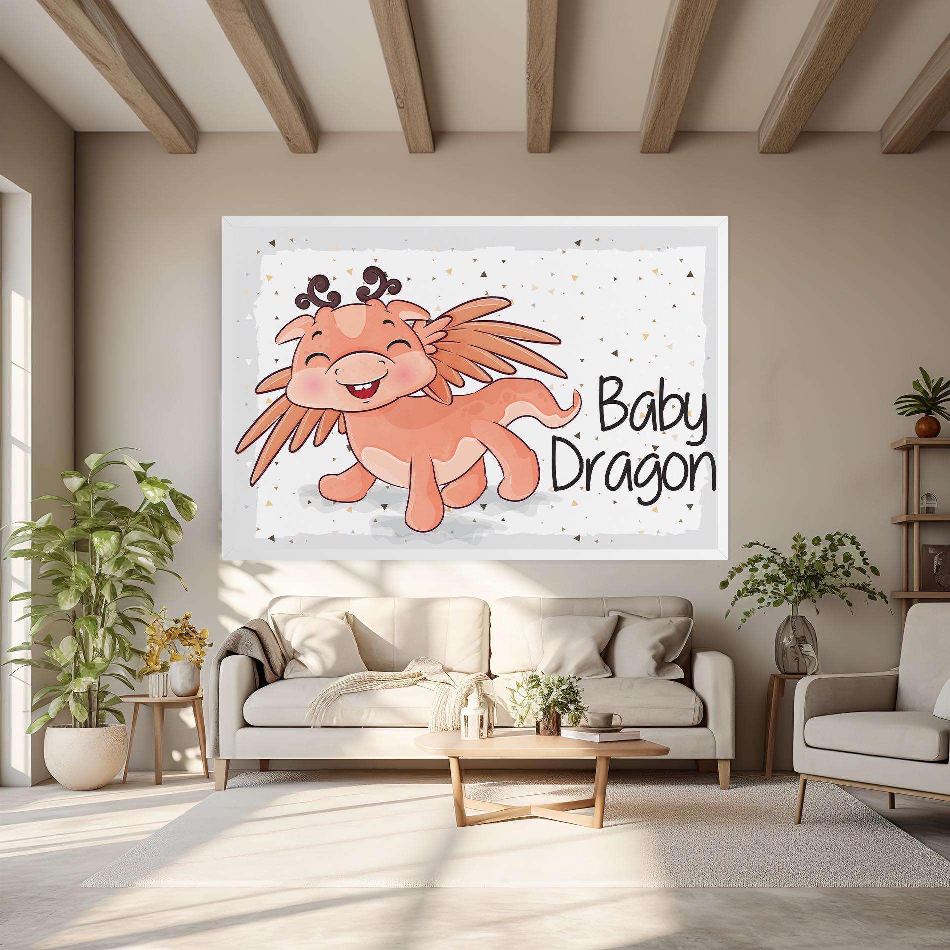 Leinwandbild Baby Cute Dragon mockup 6