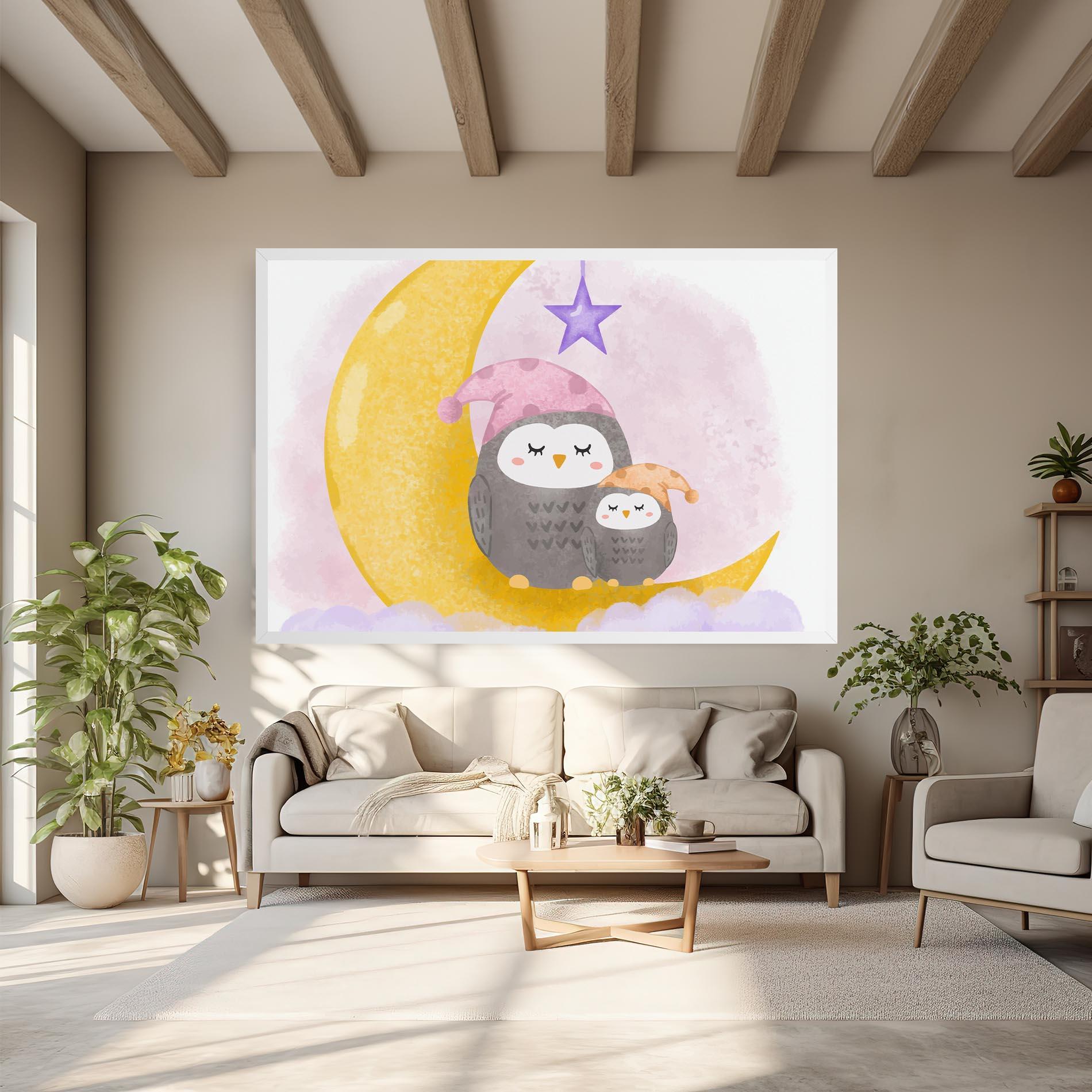 Leinwandbild Baby Owl mockup 6