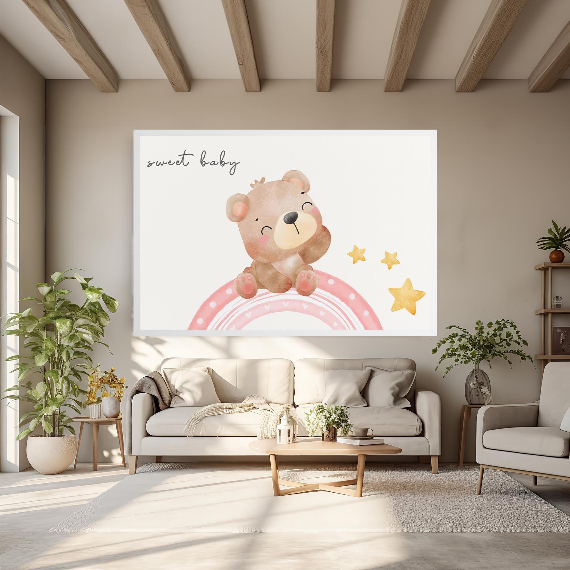 Leinwandbild Sweet Baby Bear mockup 6