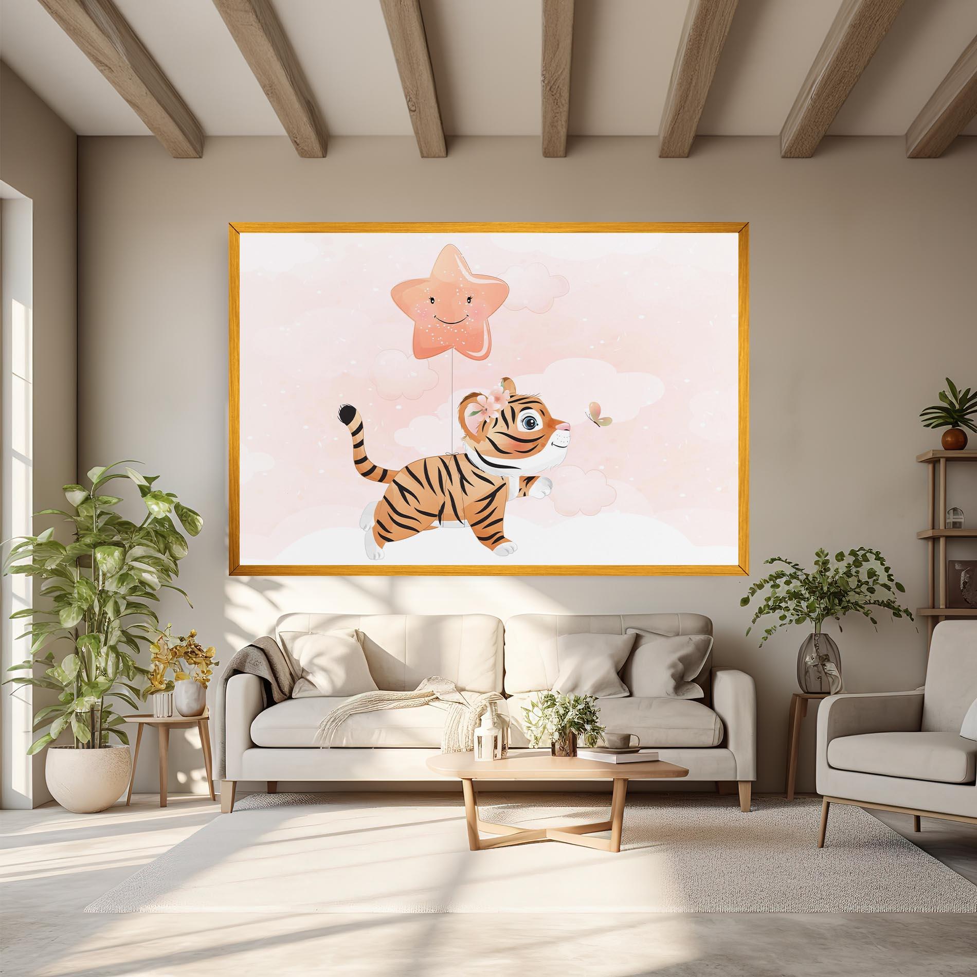 Leinwandbild Baby Tiger Art mockup 6