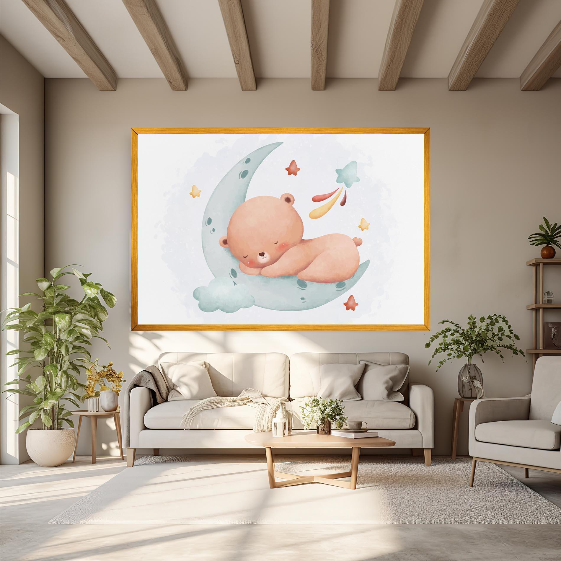 Leinwandbild Blue Moon Bear mockup 6