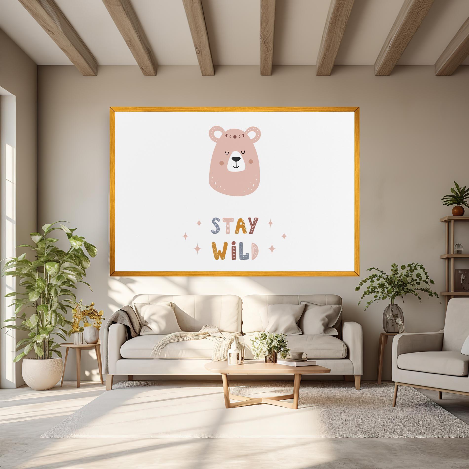 Leinwandbild Brave Bear mockup 6