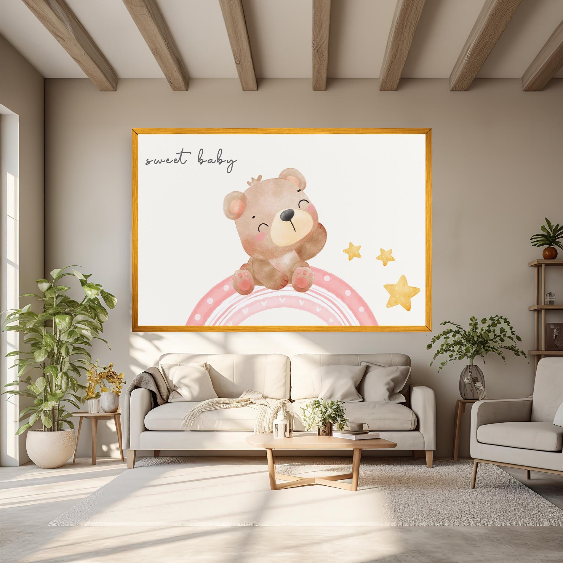 Leinwandbild Sweet Baby Bear mockup 6