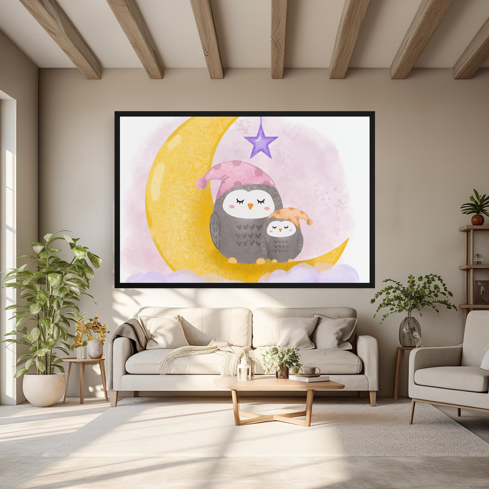 Leinwandbild Baby Owl mockup 6