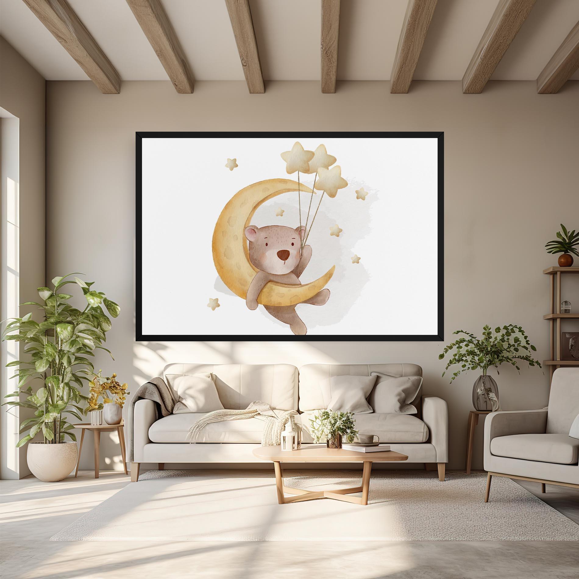 Leinwandbild Bear Moon mockup 6
