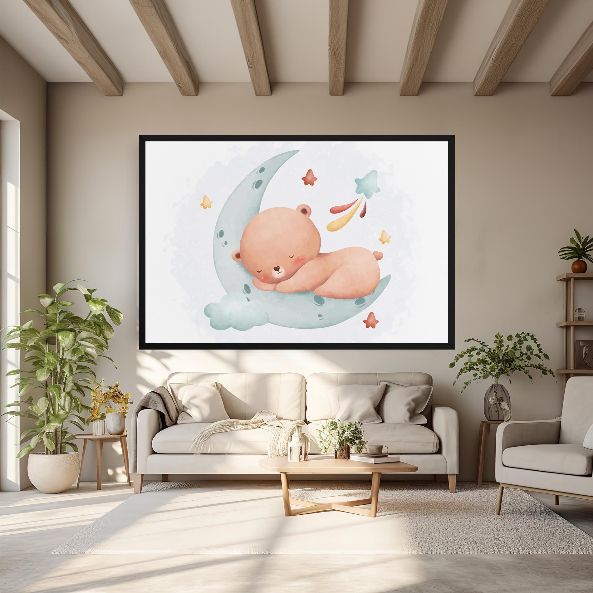 Leinwandbild Blue Moon Bear mockup 6