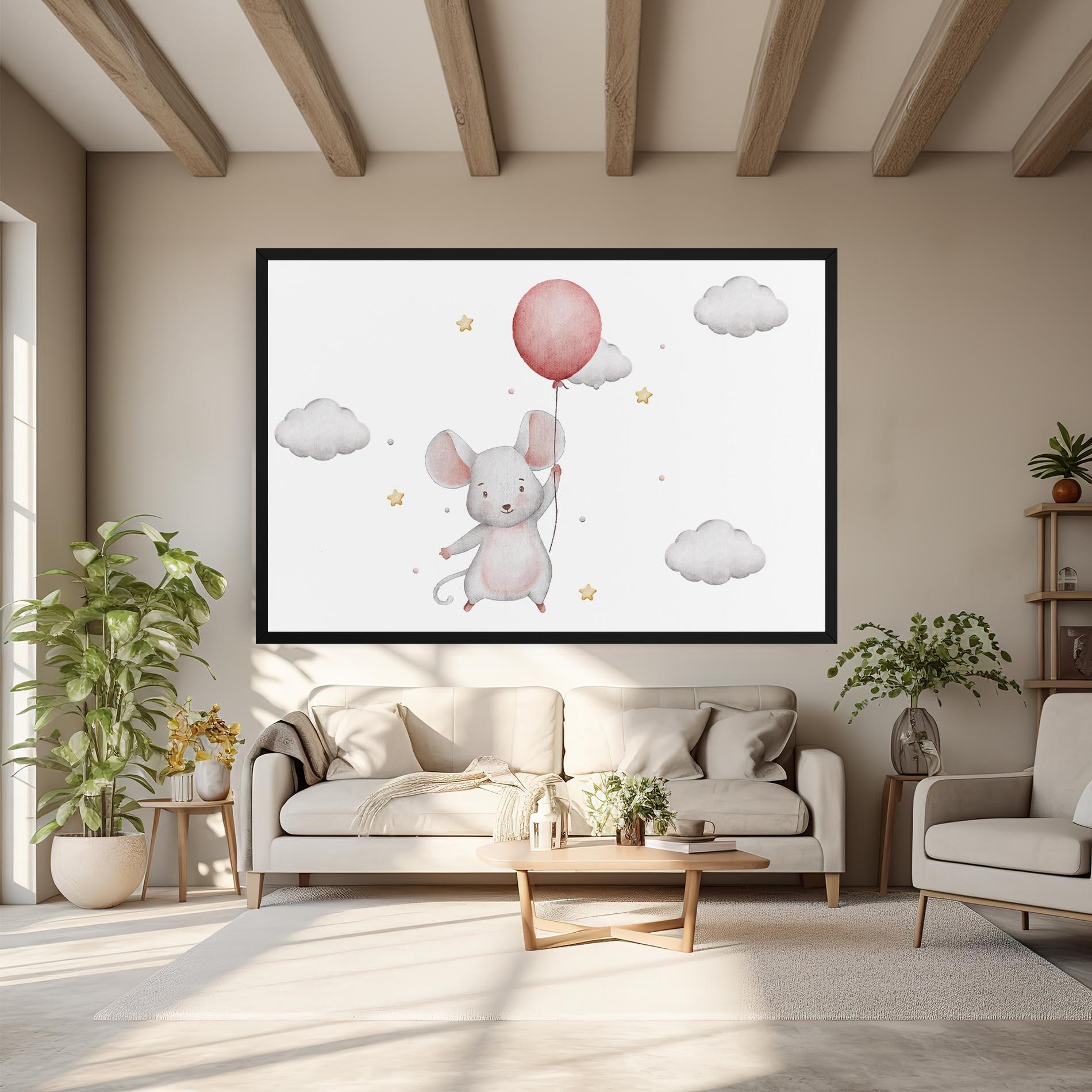 Leinwandbild Mouse Balloon mockup 6