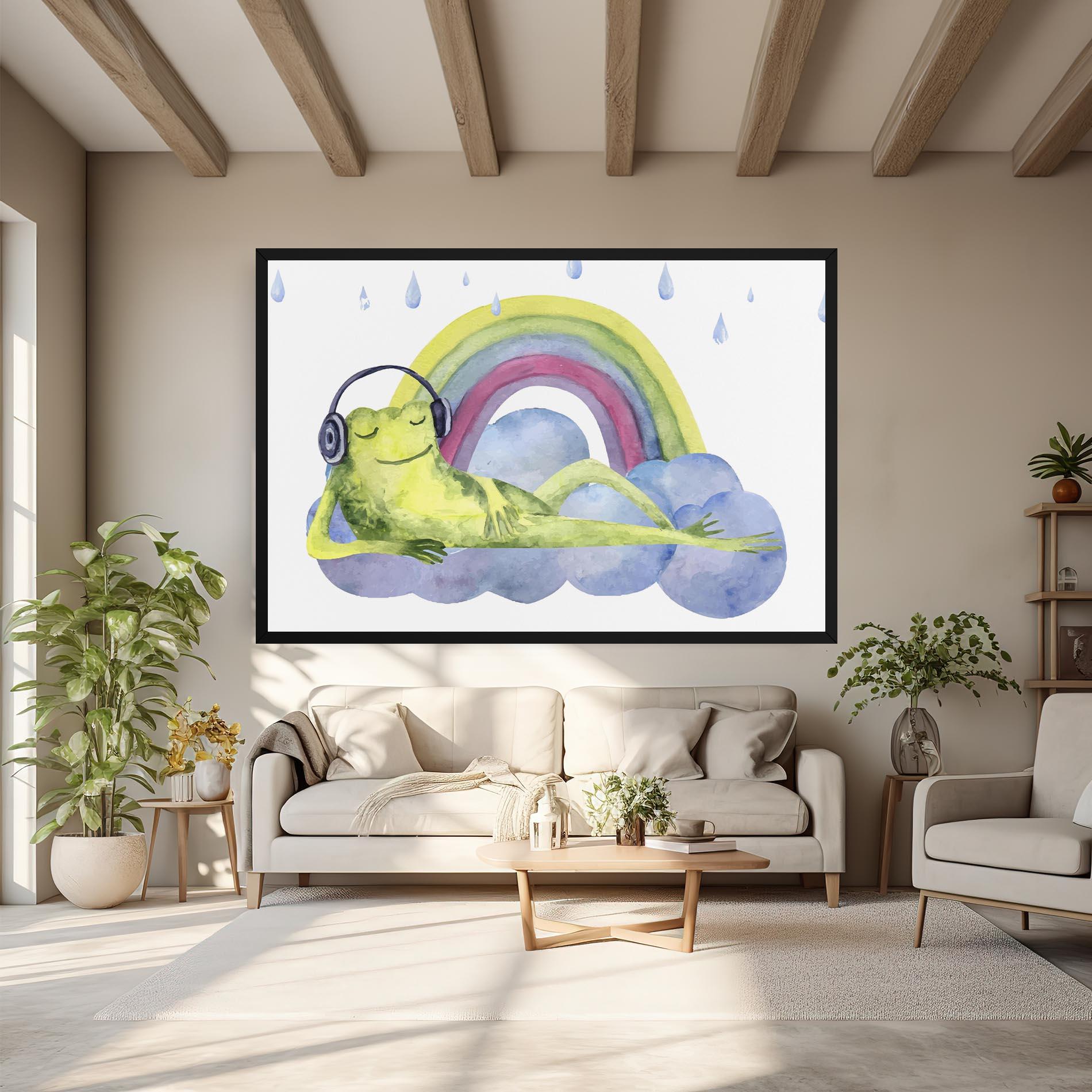 Leinwandbild Rainbow Frog mockup 6