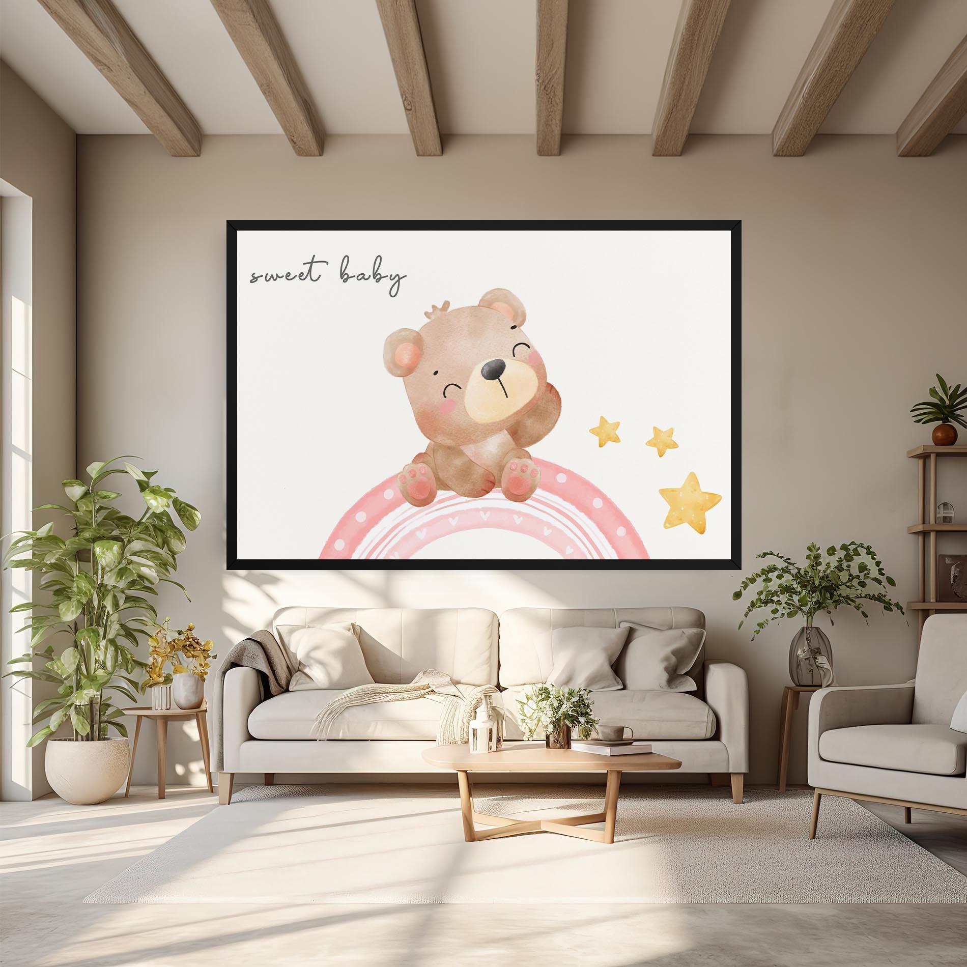 Leinwandbild Sweet Baby Bear mockup 6