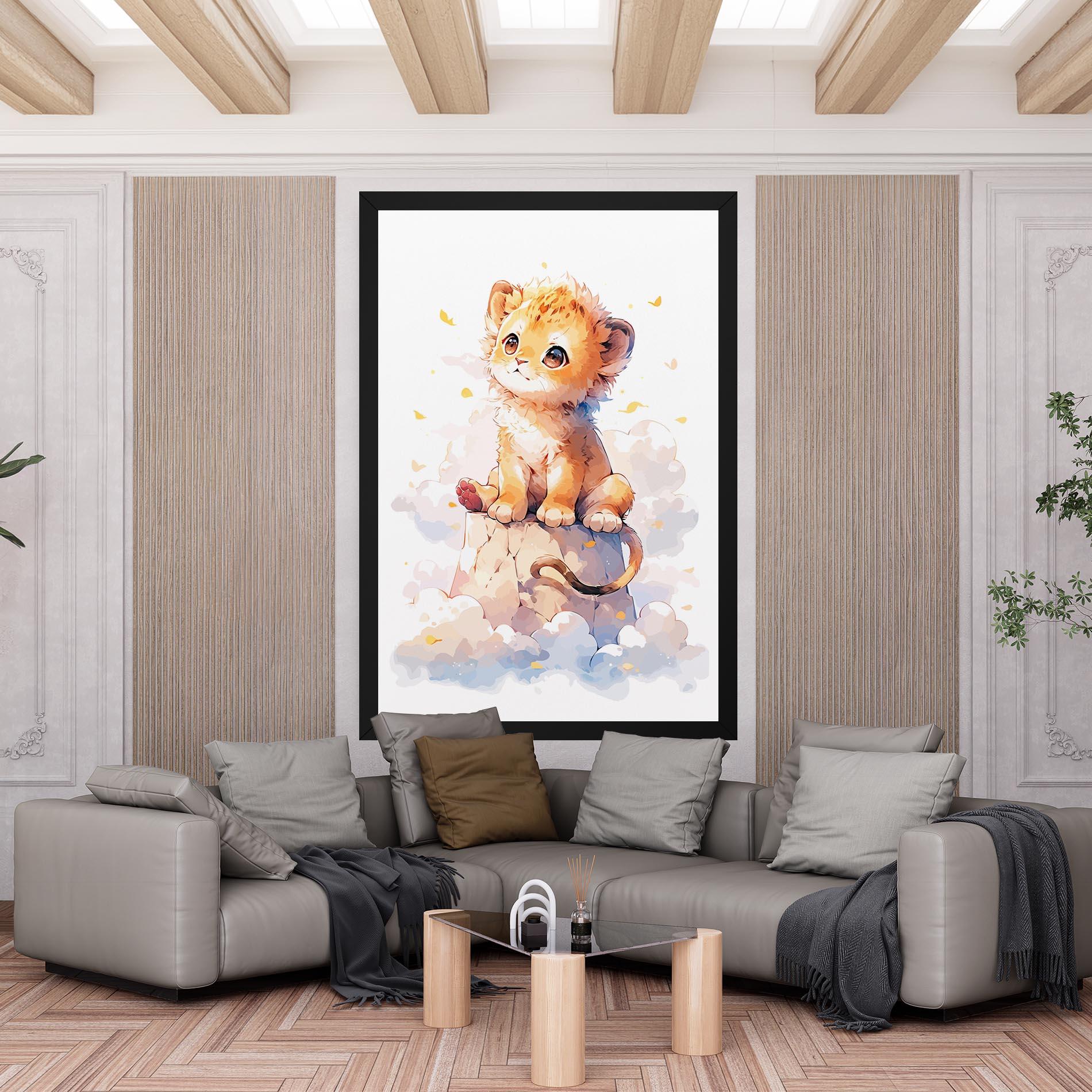 Leinwandbild Cute Cloud Lion mockup 6