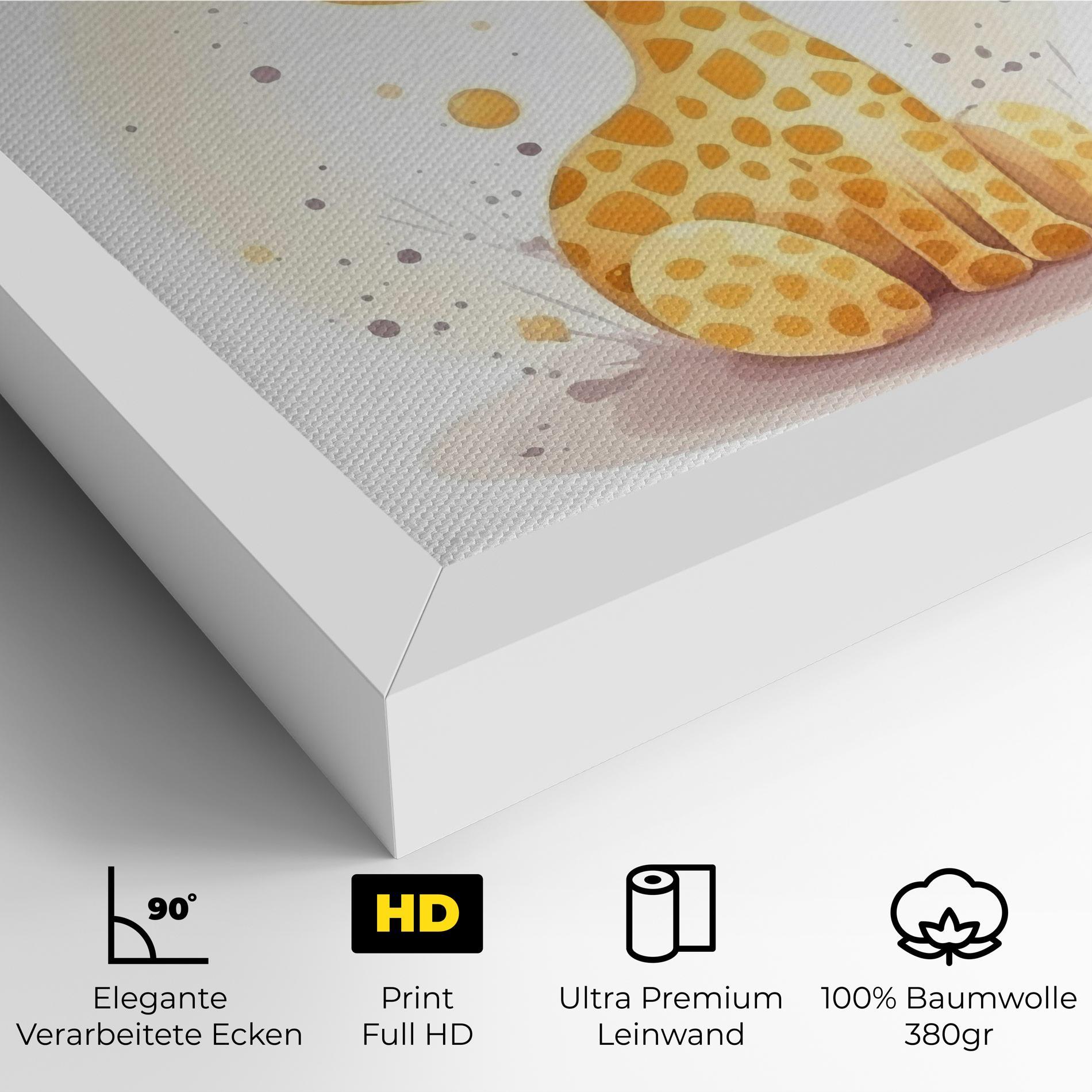 Leinwandbild Adorable Giraffe mockup 4