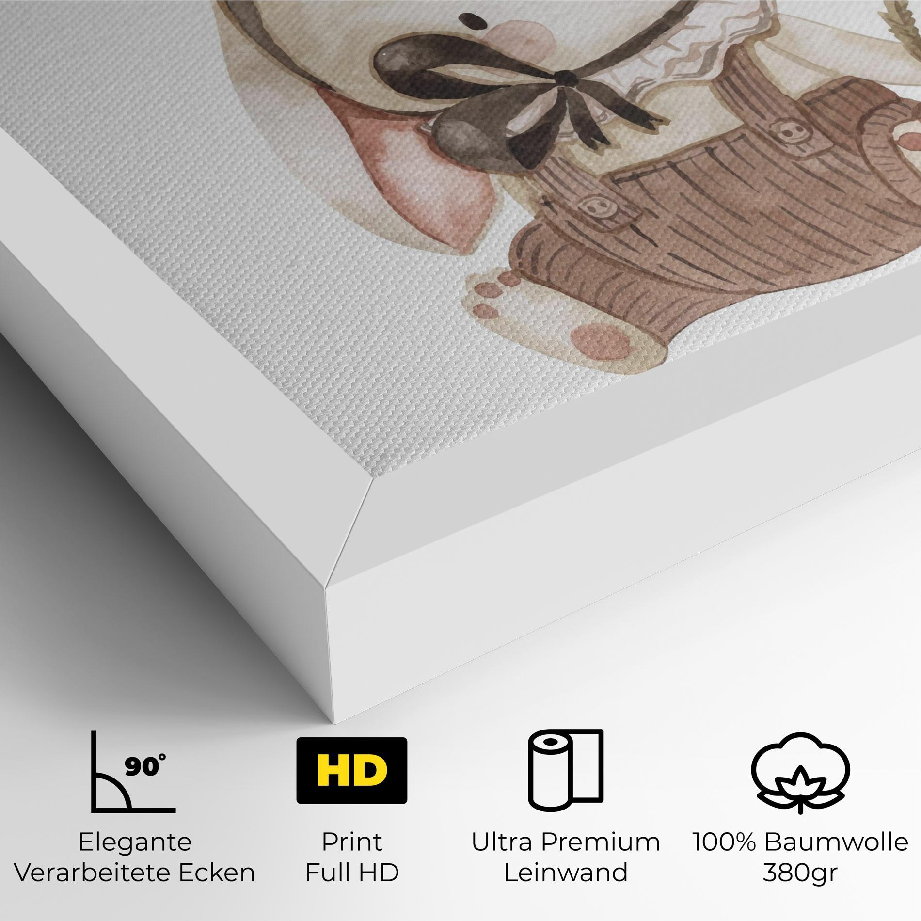 Leinwandbild Baby Brown Rabbit mockup 4