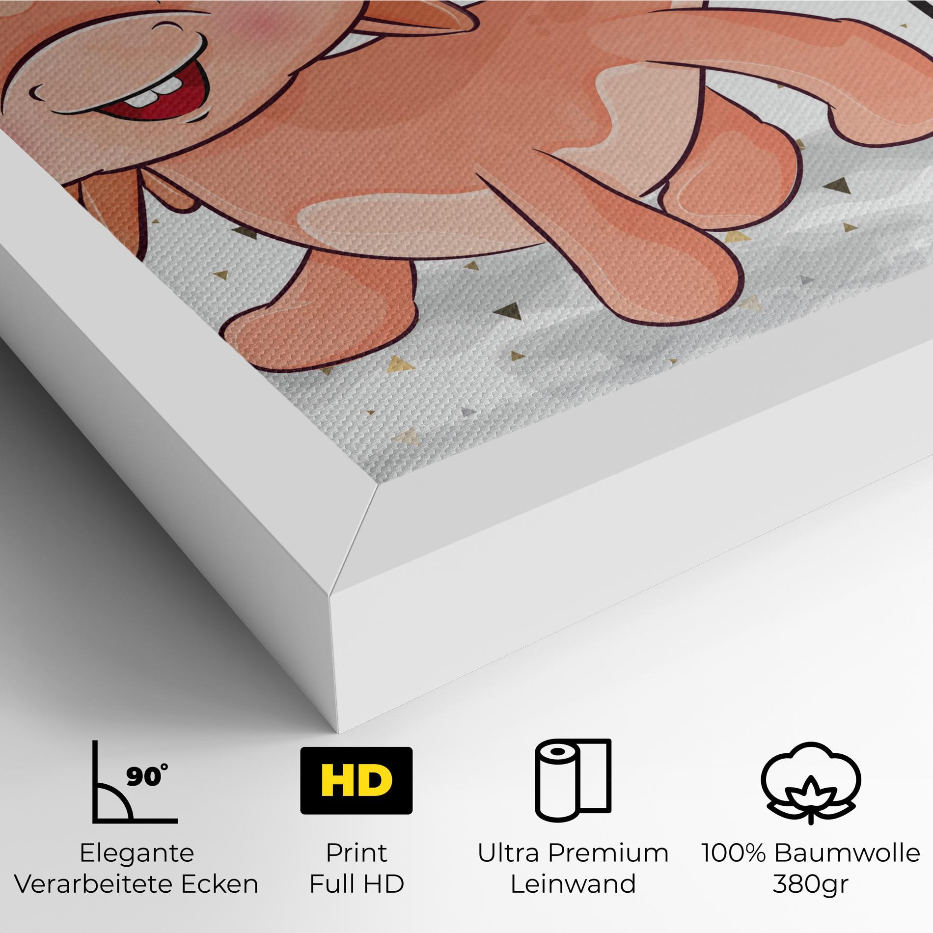 Leinwandbild Baby Cute Dragon mockup 4