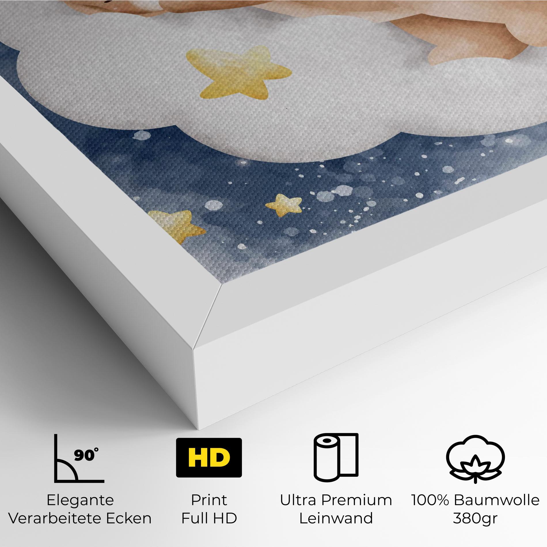 Leinwandbild Bear Cloud Sleep mockup 4