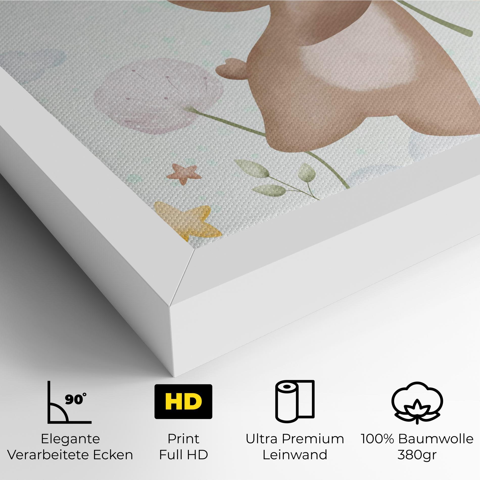 Leinwandbild Bear Rainbow Art mockup 4