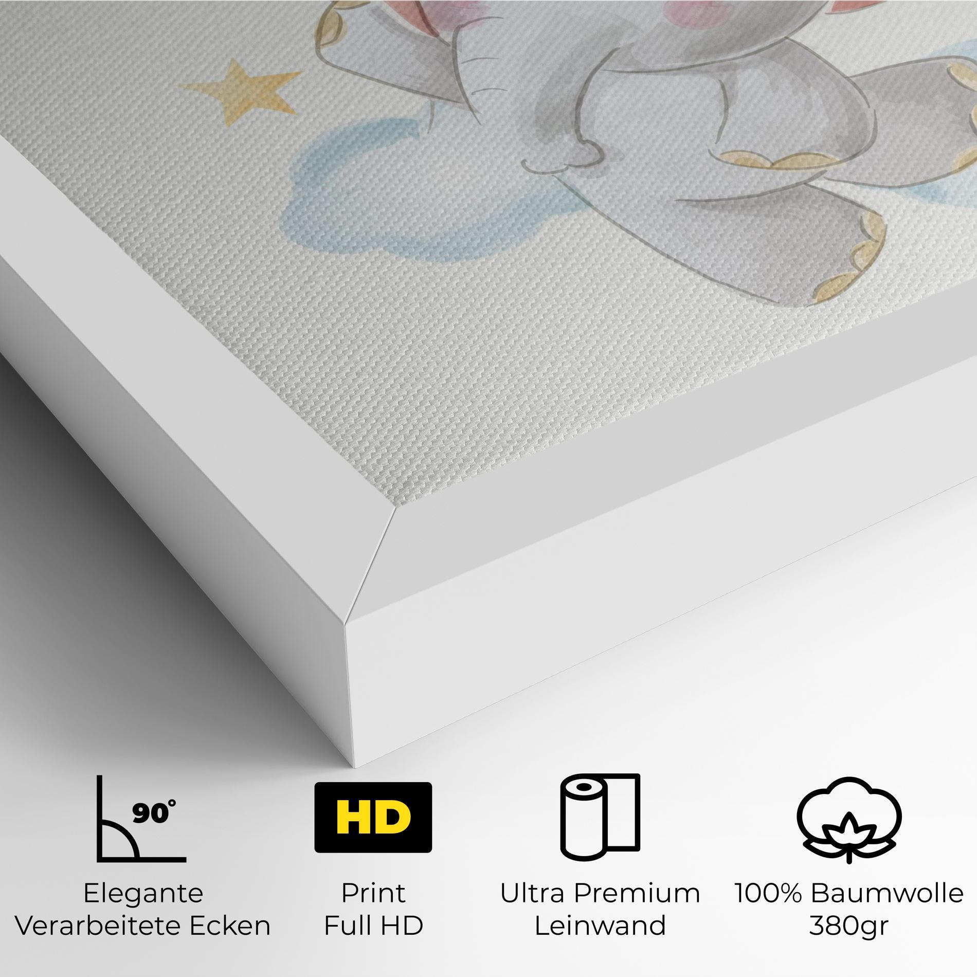 Leinwandbild Elephant Flying mockup 4