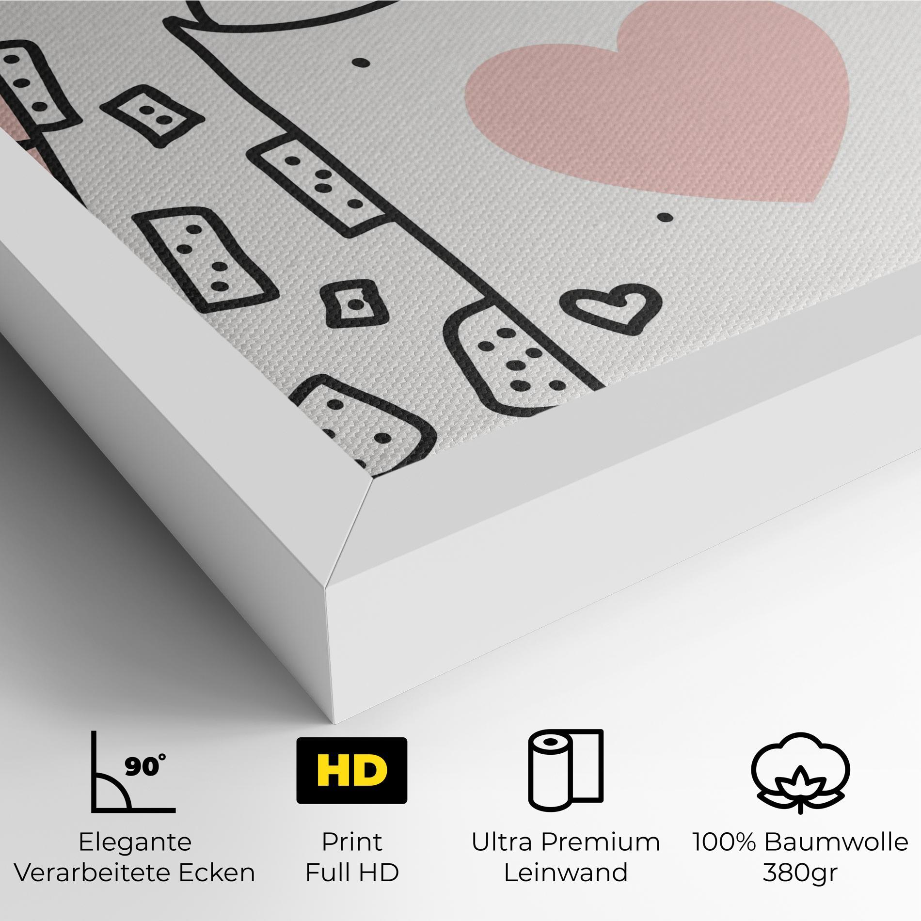 Leinwandbild Giraffe Couple mockup 4