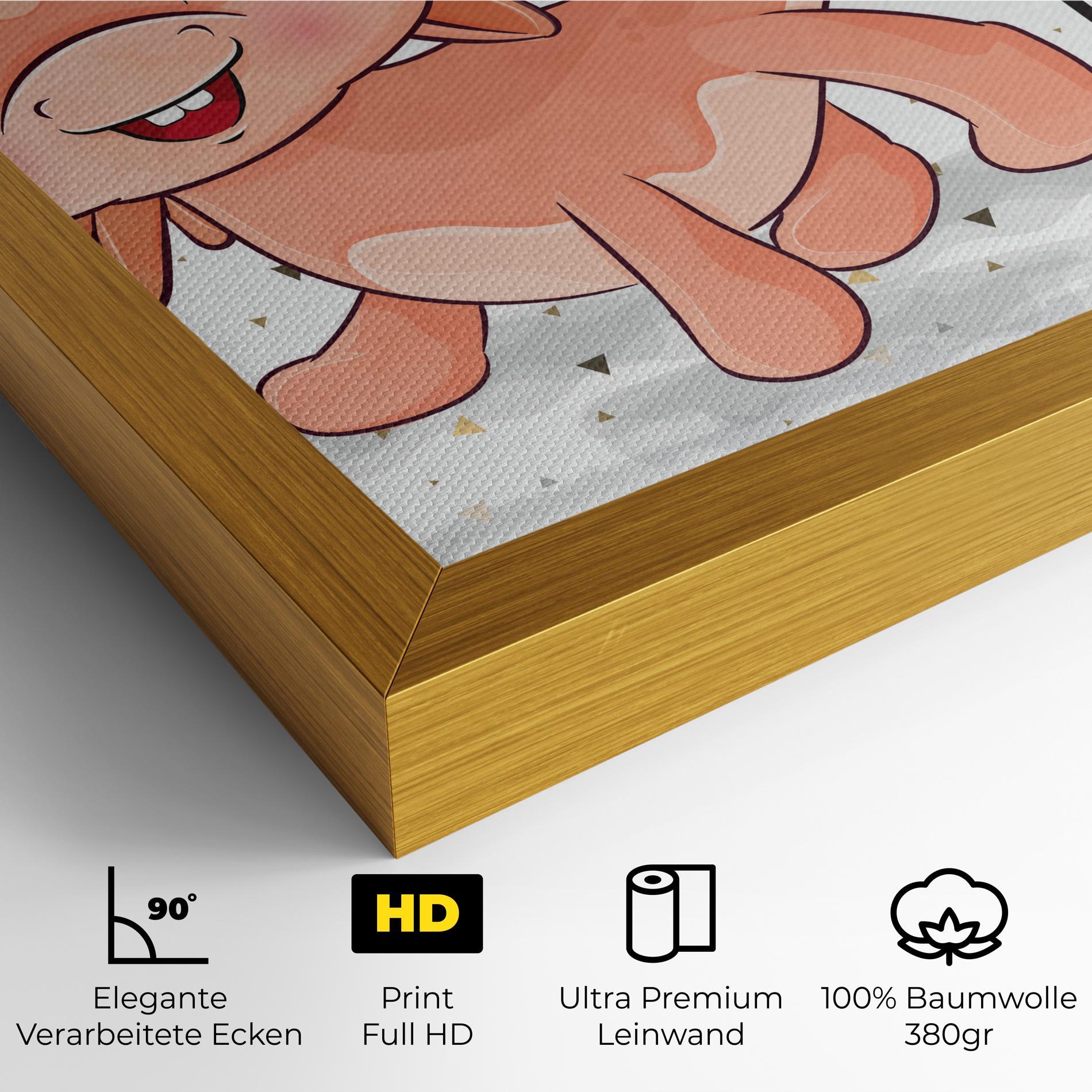 Leinwandbild Baby Cute Dragon mockup 4