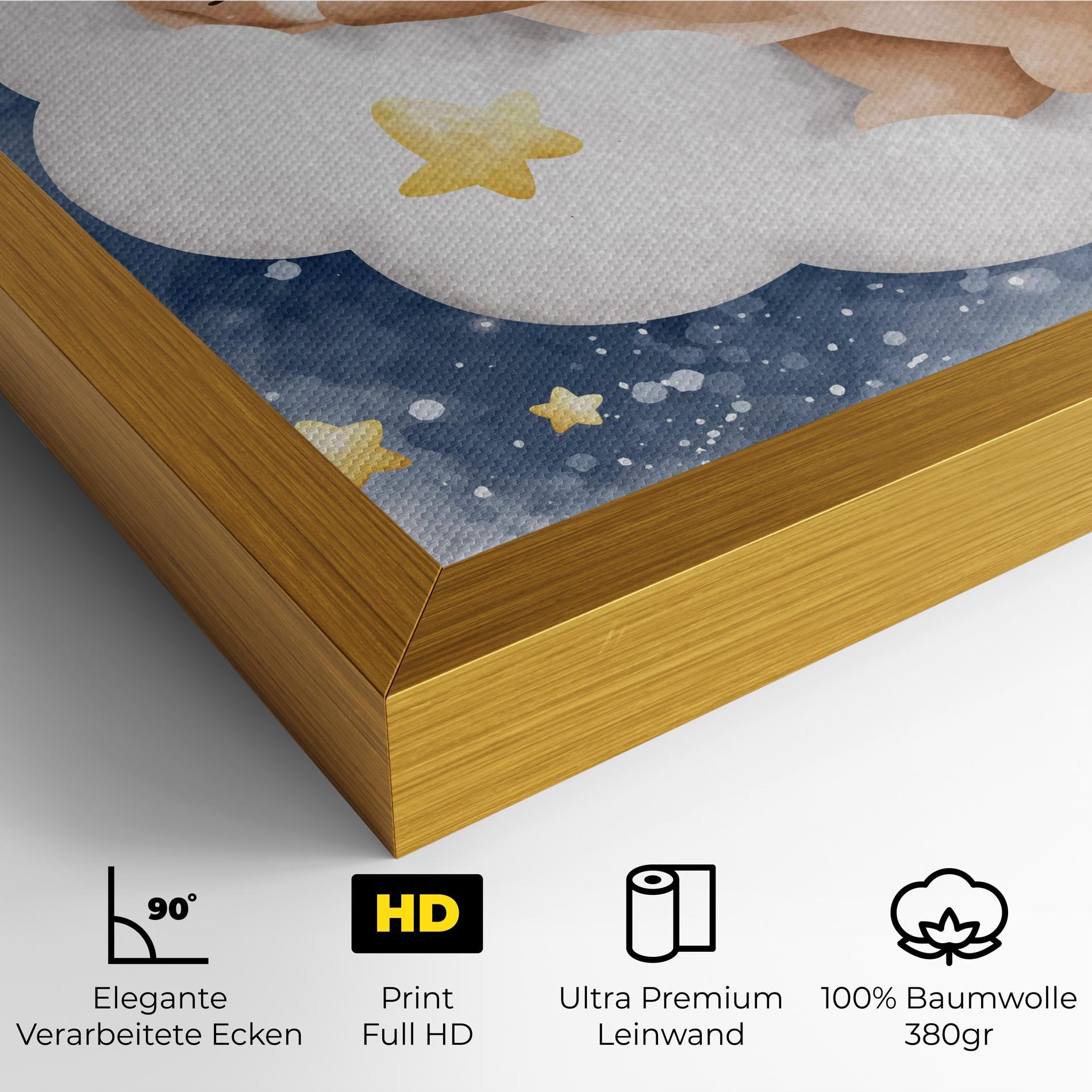 Leinwandbild Bear Cloud Sleep mockup 4