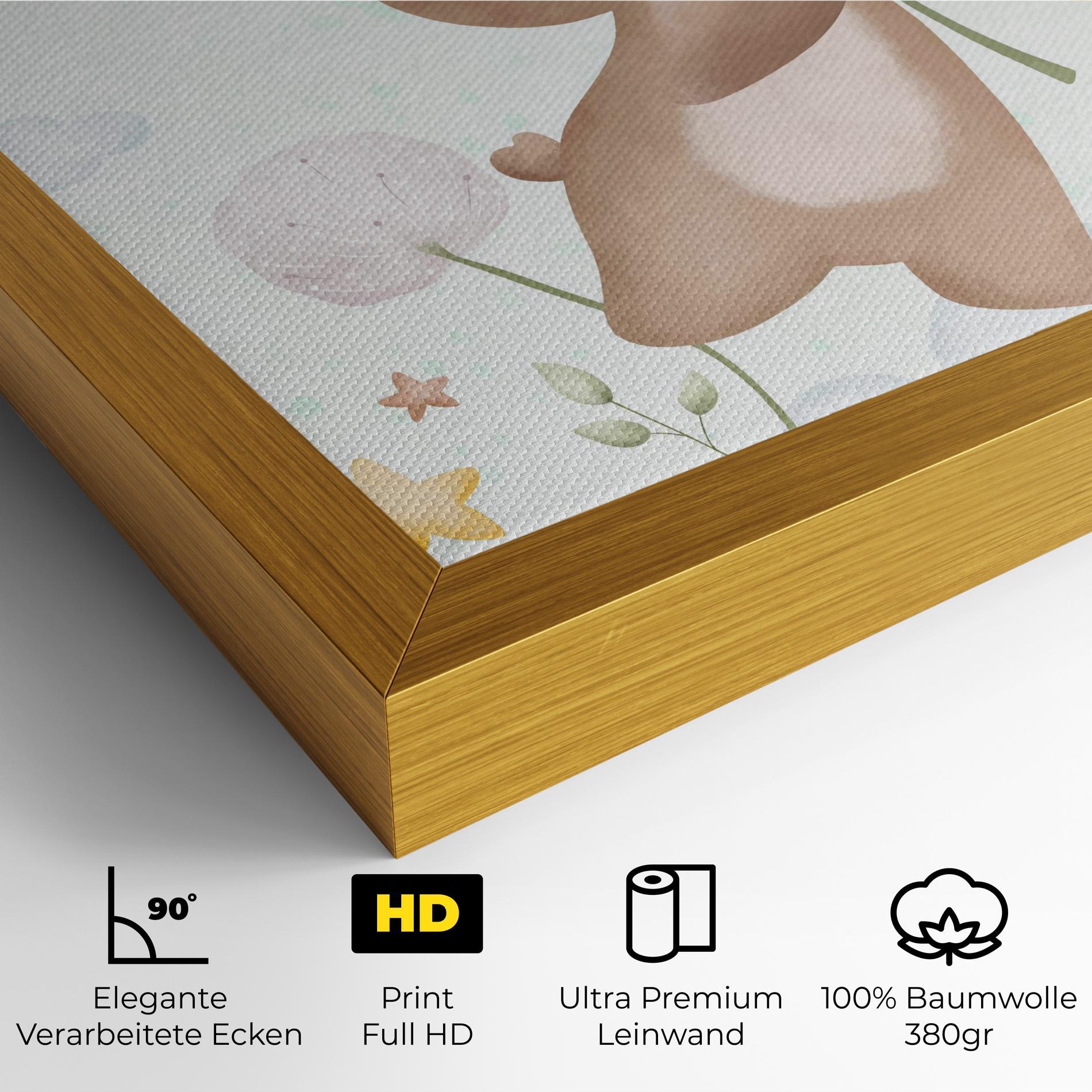 Leinwandbild Bear Rainbow Art mockup 4