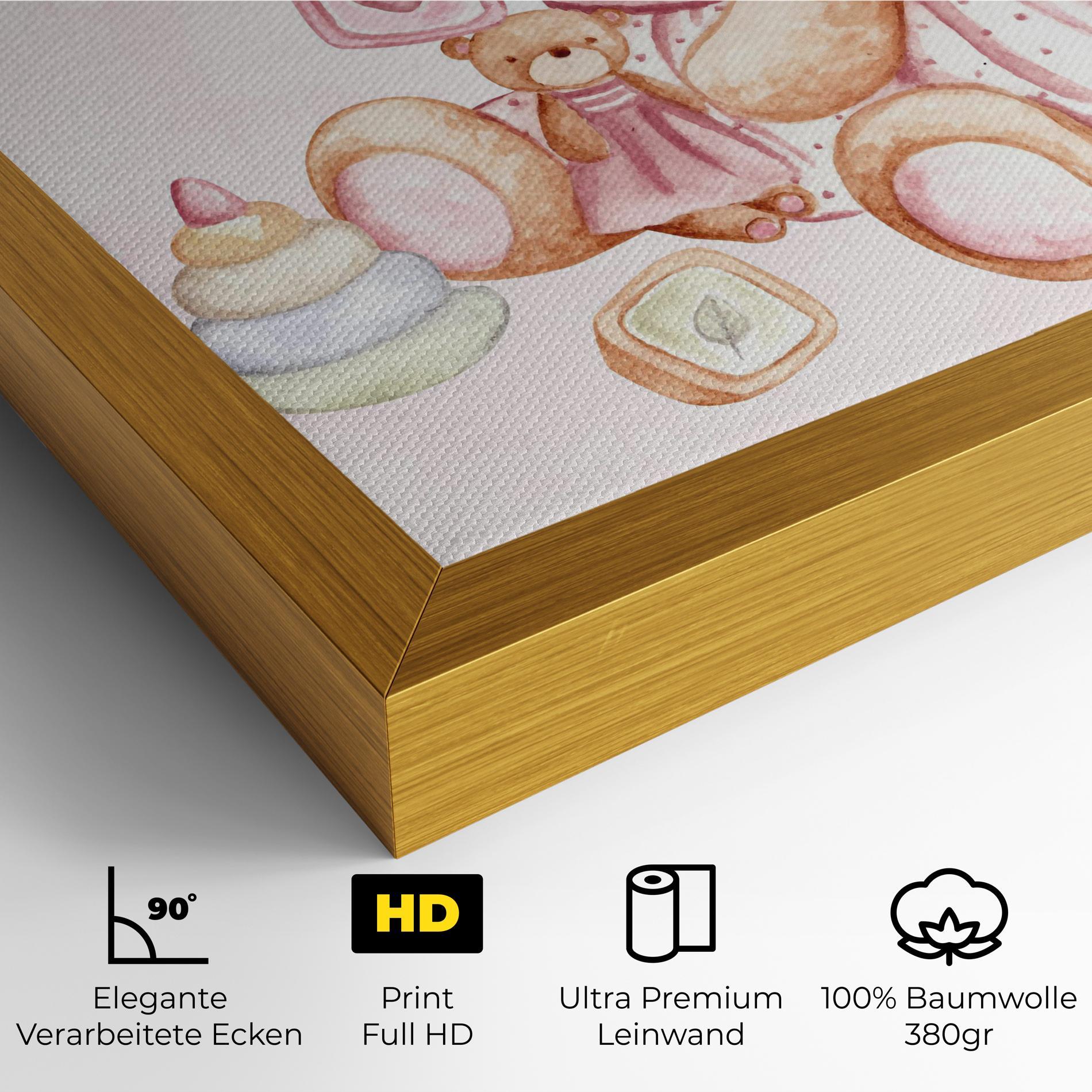 Leinwandbild Bear With Toys mockup 4