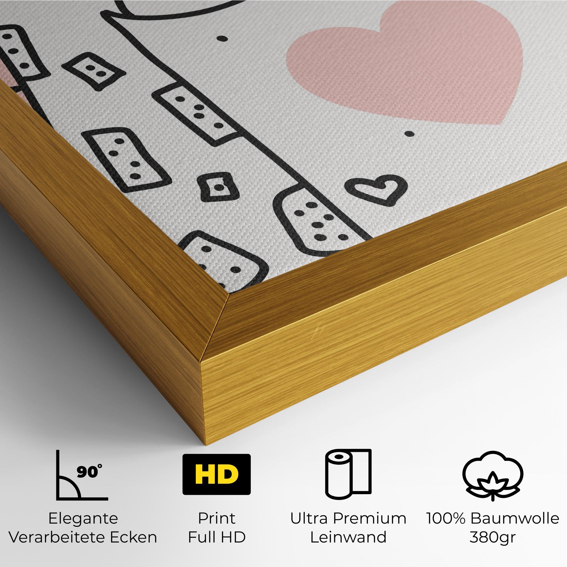 Leinwandbild Giraffe Couple mockup 4